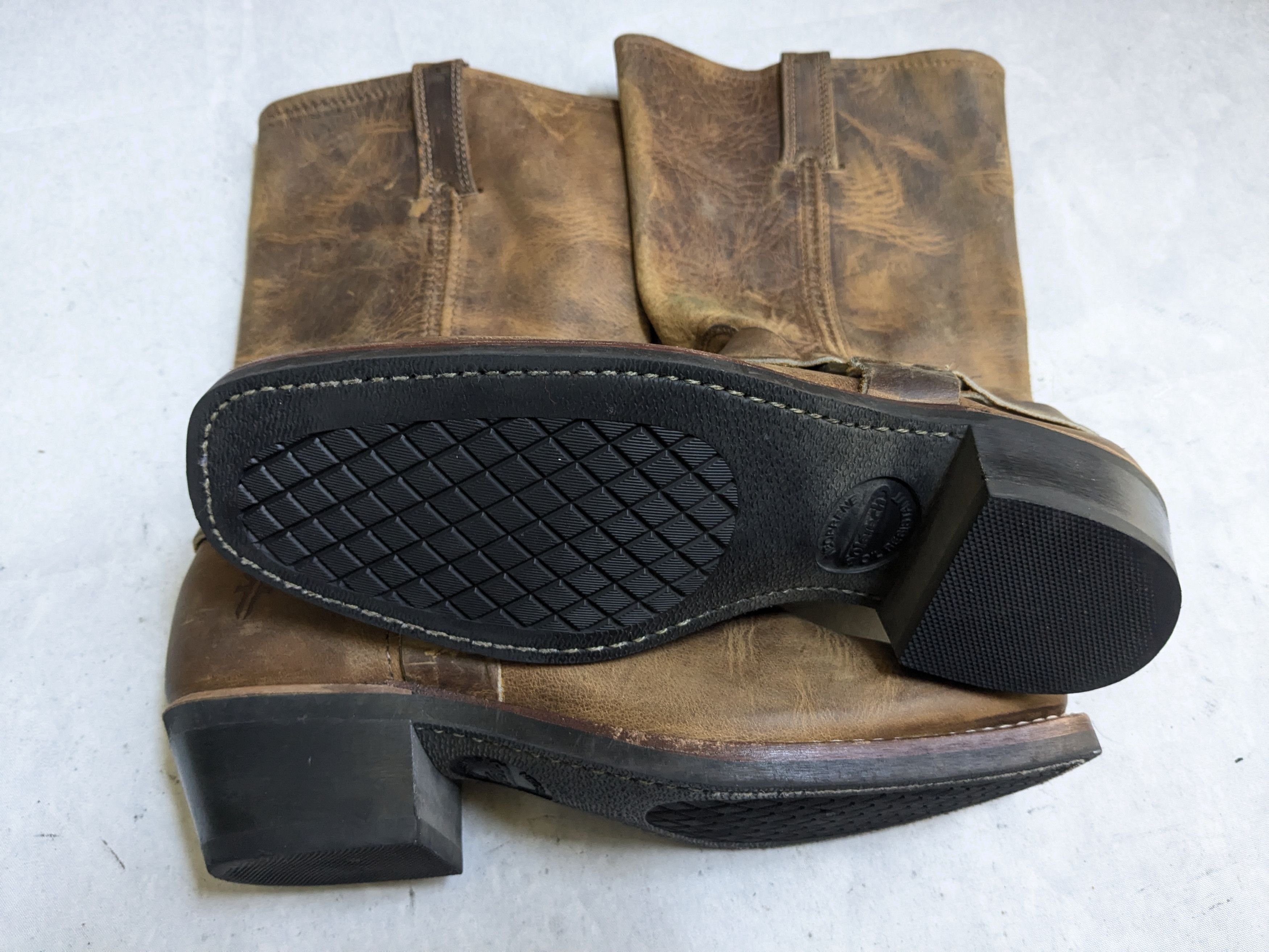 Frye Frye Harness Boots Brown 8 Leather USA Strap Buckle Size US 8 / EU 41 - 12 Thumbnail