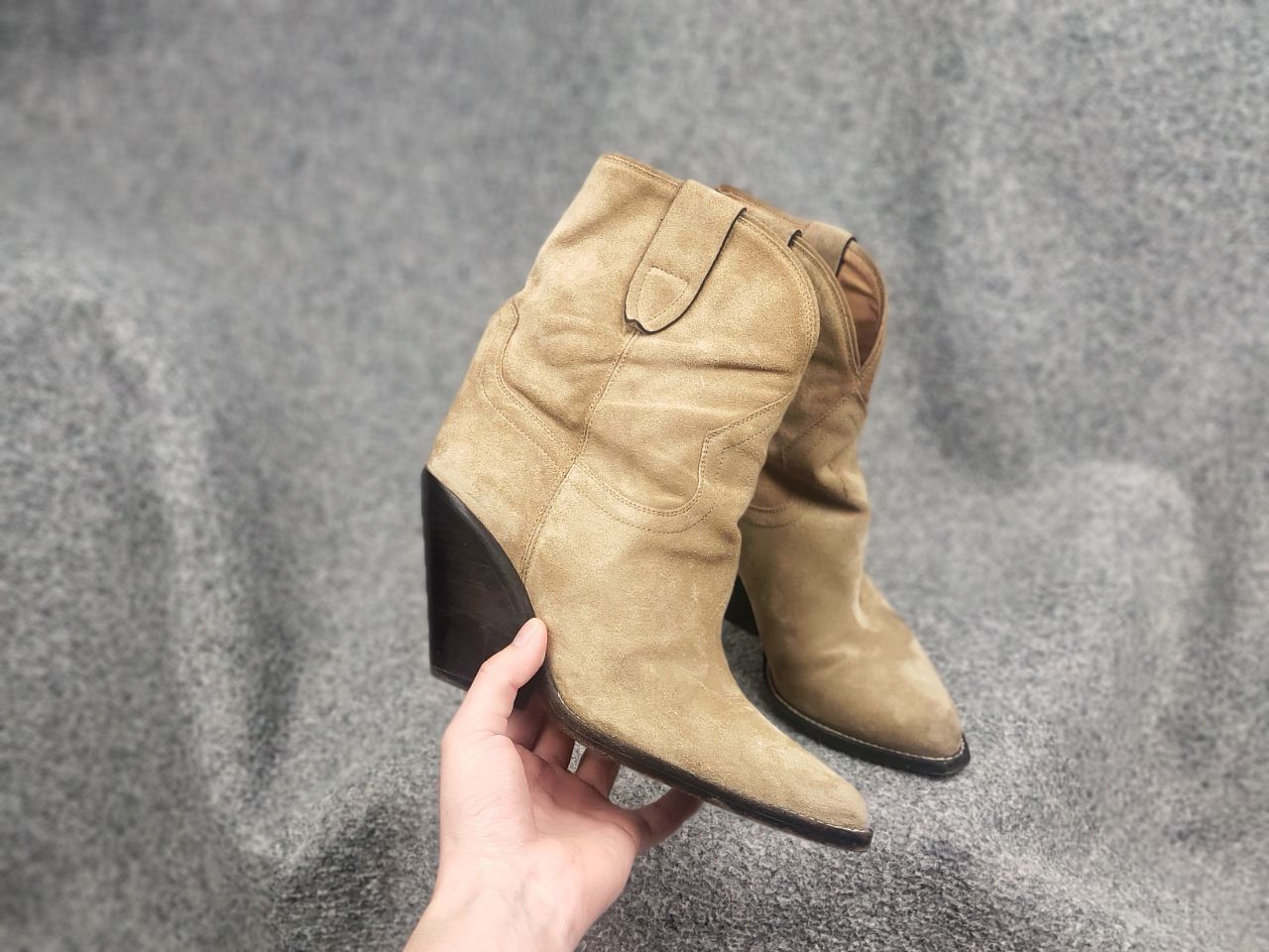 Isabel Marant Isabel Marant Leyane suede cowboy Ankl Boots Vintage Western Size US 10 / IT 40 - 20 Thumbnail