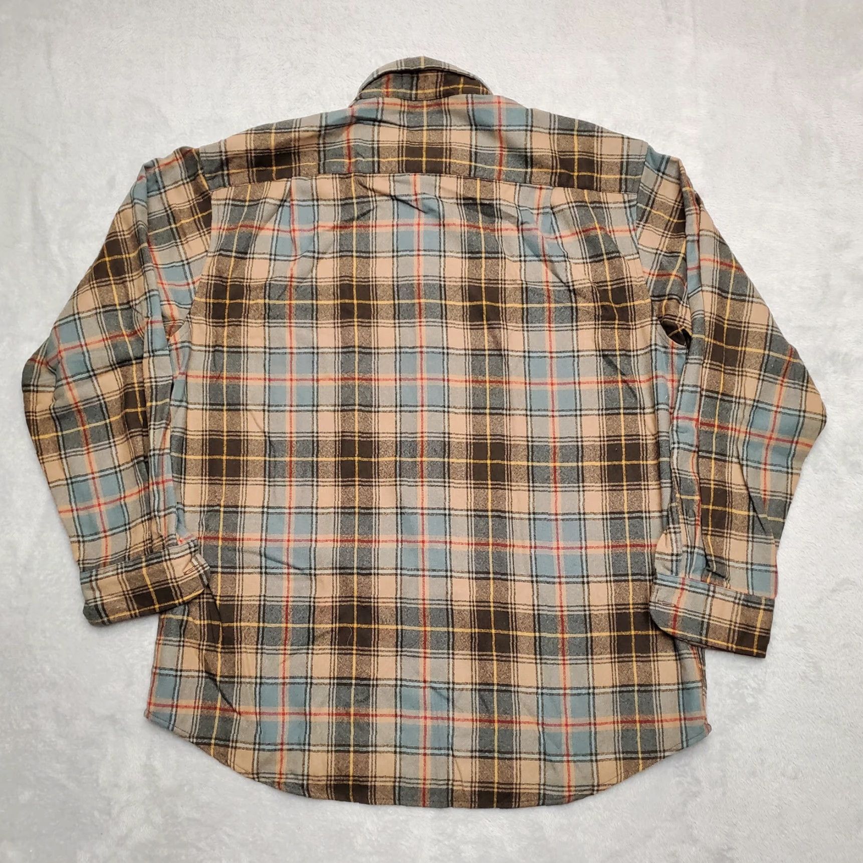 Pendleton VINTAGE Pendleton Shirt Mens Large Blue Plaid Fireside 100% Pure Virgin Wool Cabincore Size US L / EU 52-54 / 3 - 6 Thumbnail