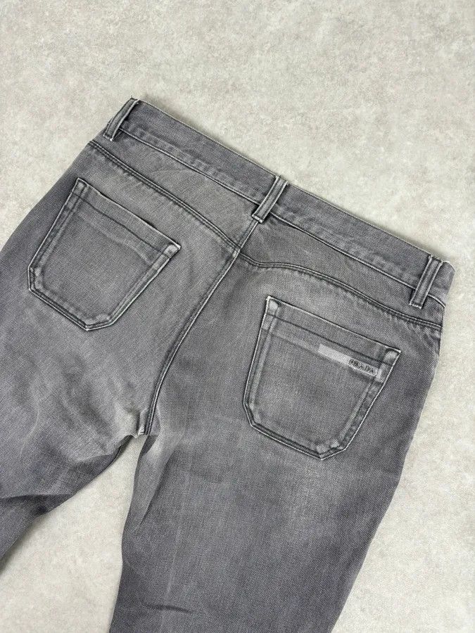 Prada 2000s Prada Light Grey Denim Slim Jeans Size US 31 - 7 Thumbnail