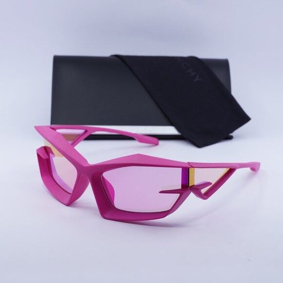 Givenchy Givenchy GV40049I 73Y Sunglasses Pink Geometric Frame Size ONE SIZE - 10 Thumbnail