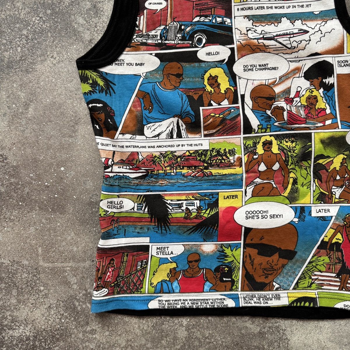 Hysteric Glamour 2000’s Aesthetic Vintage Y2K Glamour Comics Print Tank Top Size M / US 6-8 / IT 42-44 - 5 Thumbnail