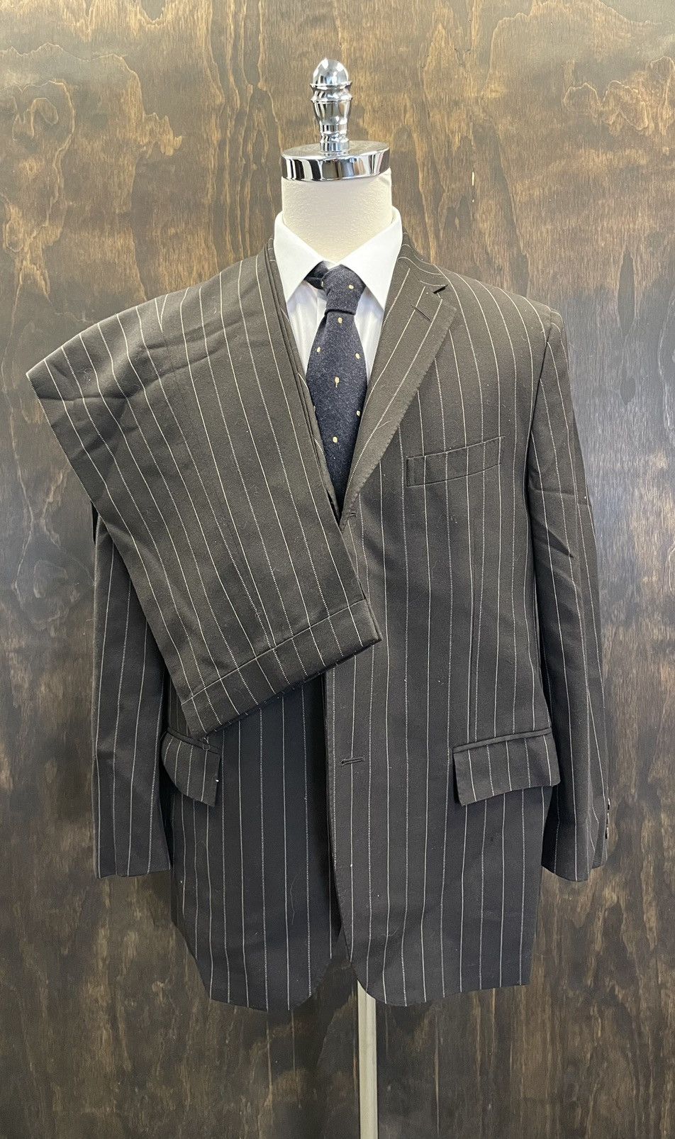Polo Ralph Lauren × Vintage 3-button Striped Wool Twill Suit