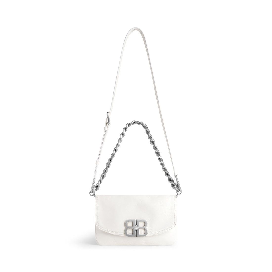 Balenciaga o1la1rc1a1125 Size: OS / BB Soft Flap Bag in White Size ONE SIZE - 5 Thumbnail