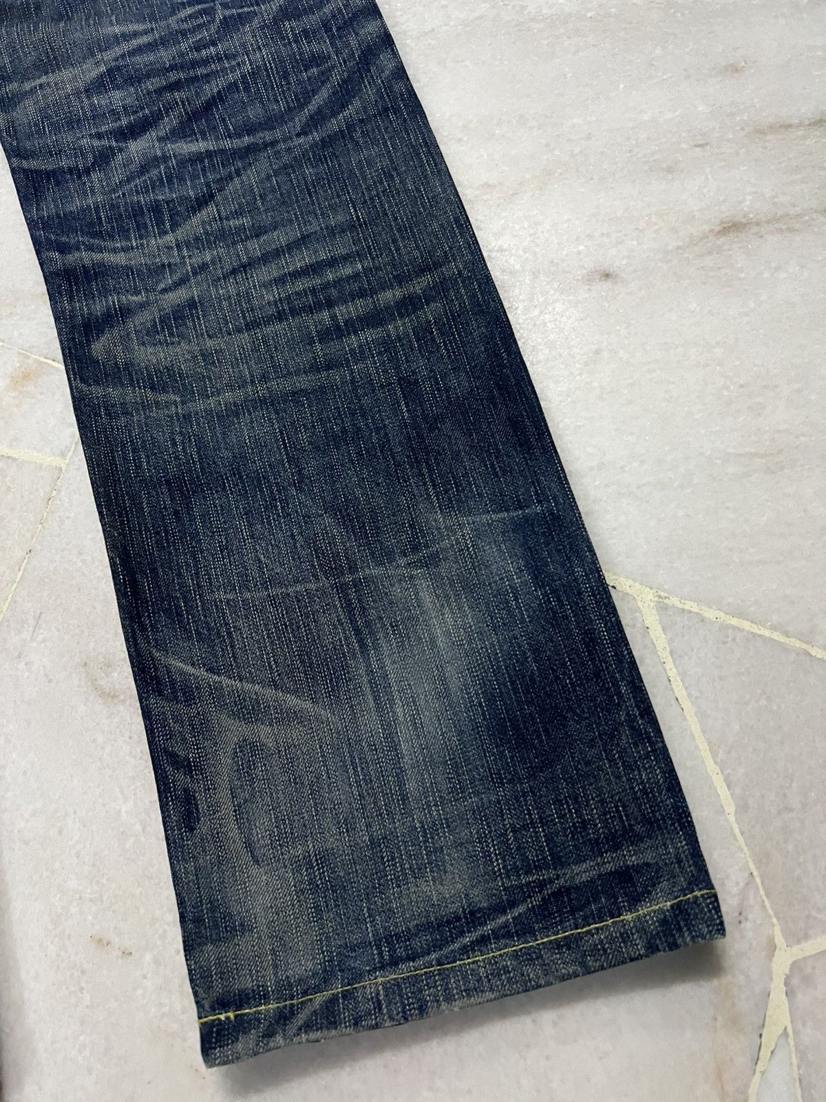 Edwin × Japanese Brand × Jean Edwin 503 Blue Trip Distress Jean Size US 31 - 13 Thumbnail