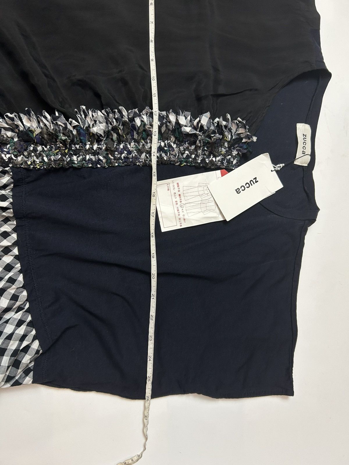Designer × Issey Miyake × Zucca ZUCCA PATCHWORK RUCHED DRAPED BLOUSE Size M / US 6-8 / IT 42-44 - 4 Thumbnail