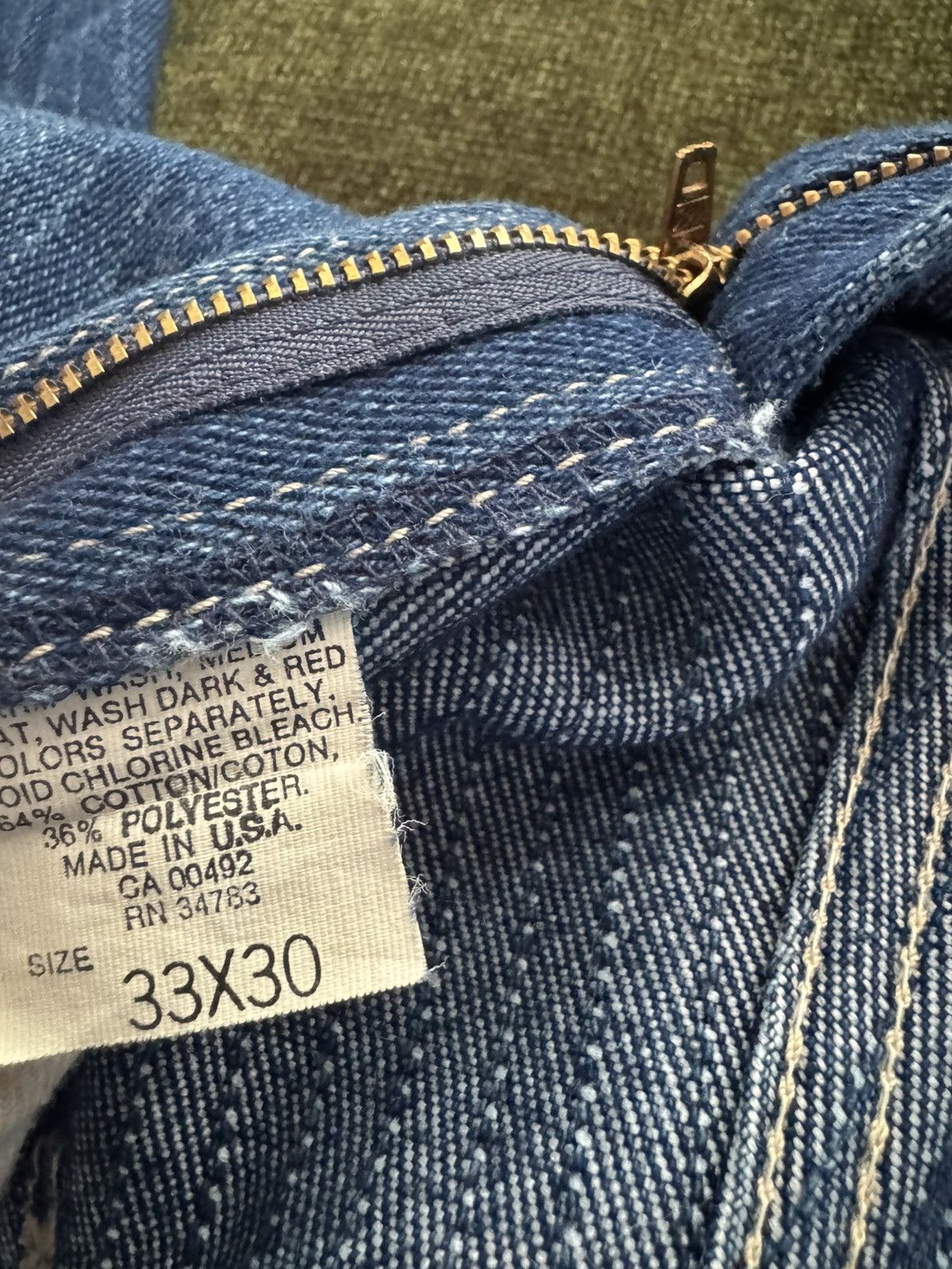Art Comes First × Lee × Vintage Vintage Lee Riders Rail Road Strip Jeans Size US 33 - 11 Thumbnail