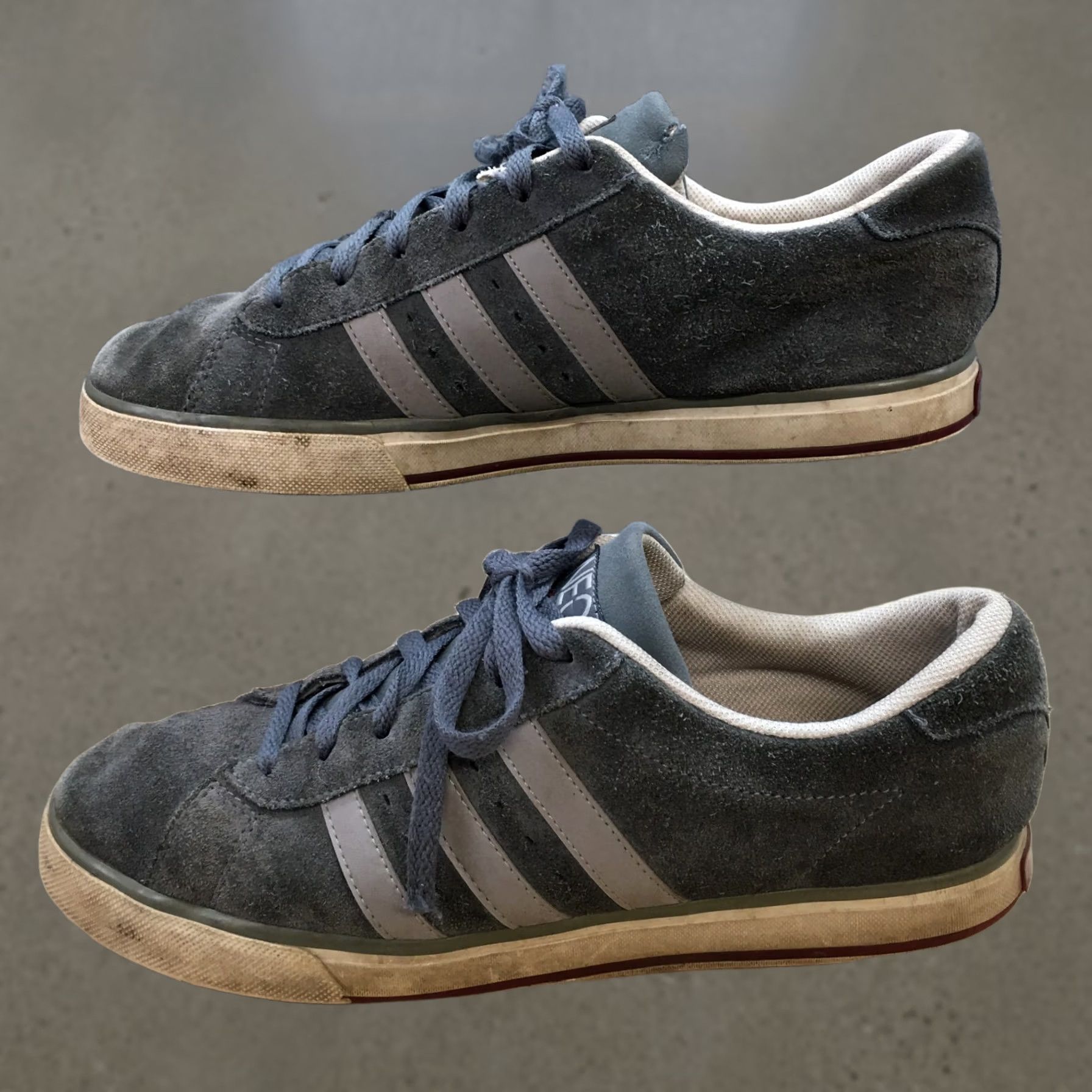 Adidas Adidas Sneaker Mens 12 Blue Neo Ortholite Athletic Lace Up Casual Suede G52128 Size US 12 / EU 45 - 1 Thumbnail
