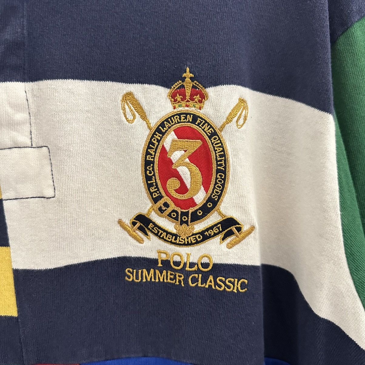 Polo Ralph Lauren Vintage Ralph Lauren Patchwork Striped Polo Summer Classic Size US XL / EU 56 / 4 - 5 Thumbnail