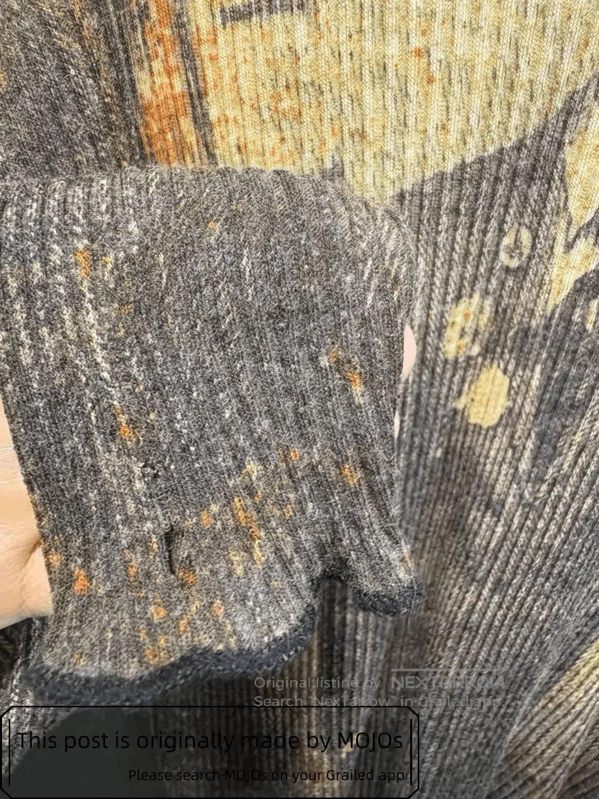 Jean Paul Gaultier Sz 48 Jean Paul Gautier Clock Man Print Distressed Knitwear Size US M / EU 48-50 / 2 - 8 Thumbnail
