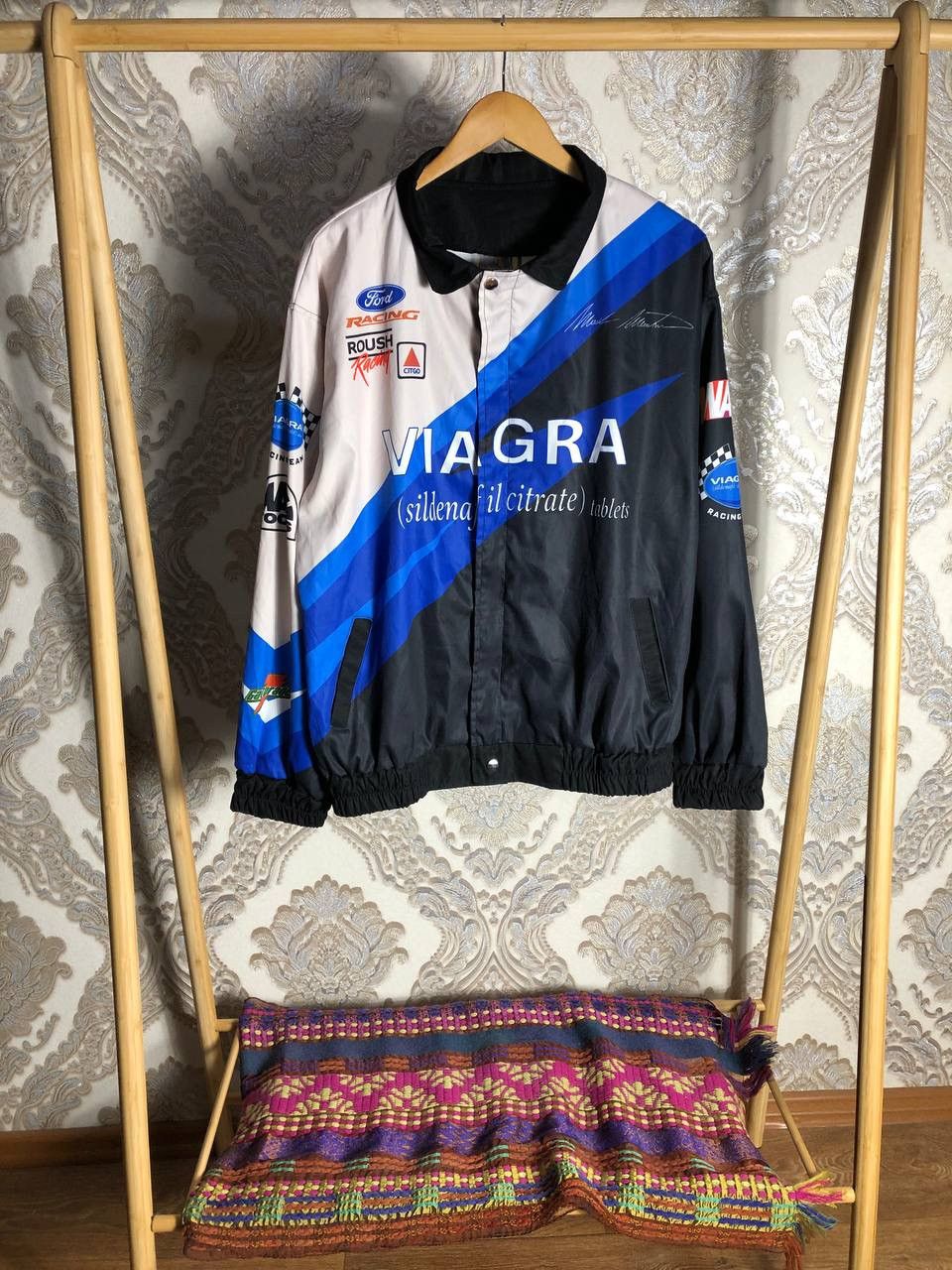 VINTAGE VIAGRA RACING LIGHT JACKET MOTORCYCLE RETRO Y2K 90s