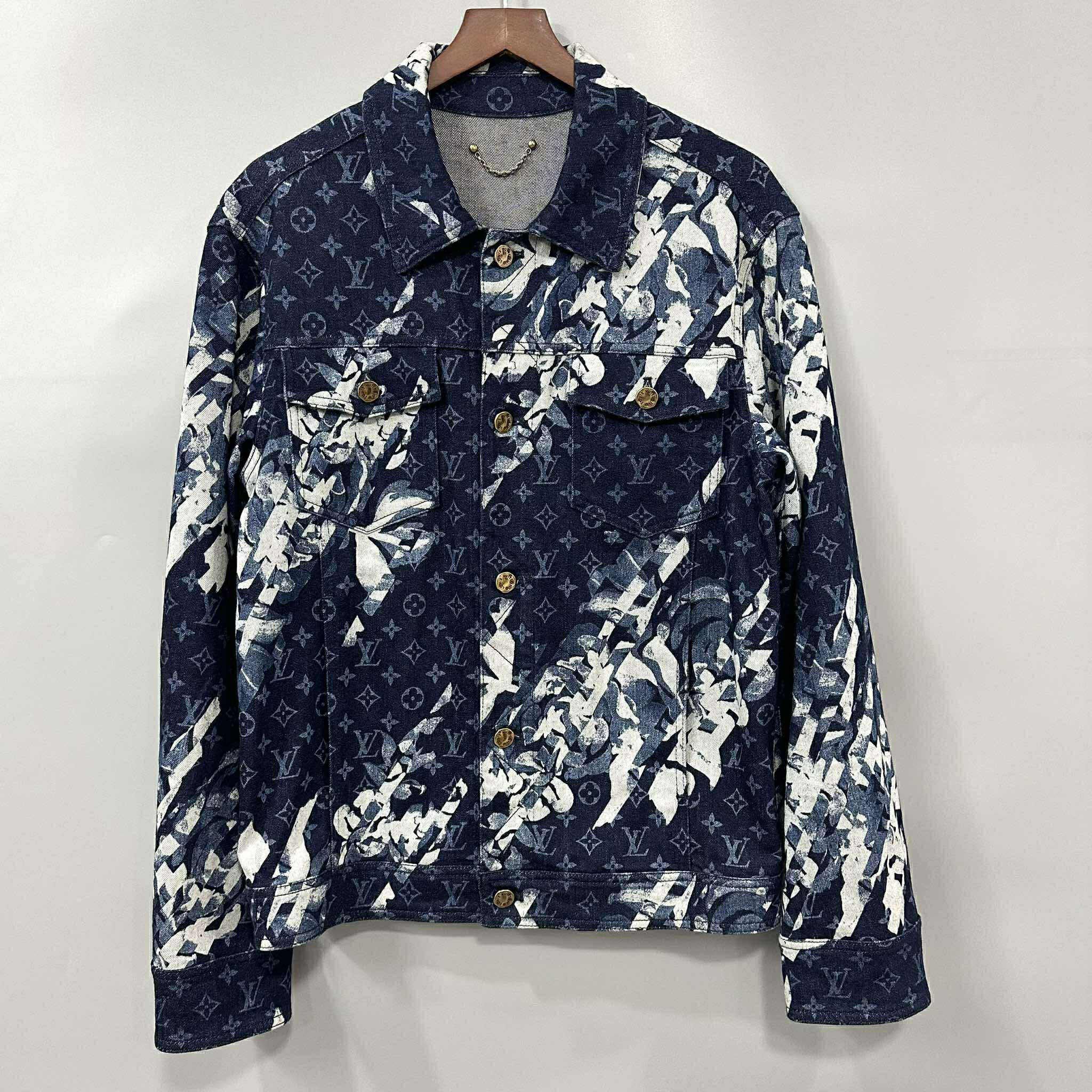 Louis Vuitton Louis Vuitton Floral Monogram Denim Jacket Size US S / EU 44-46 / 1 - 1 Thumbnail
