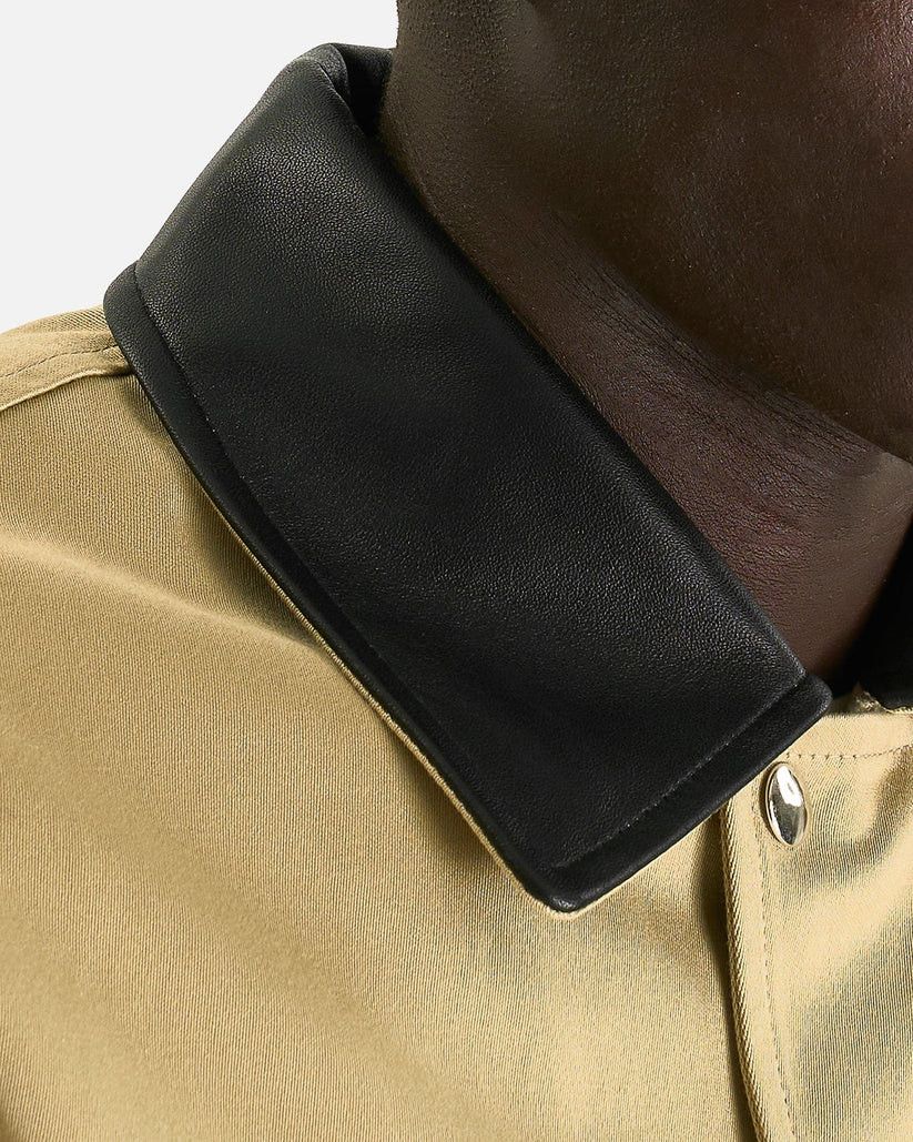 Wales Bonner o1s1v1r1oon0825 Shade Varsity Jacket in Light Beige/Hunter Size US M / EU 48-50 / 2 - 6 Thumbnail