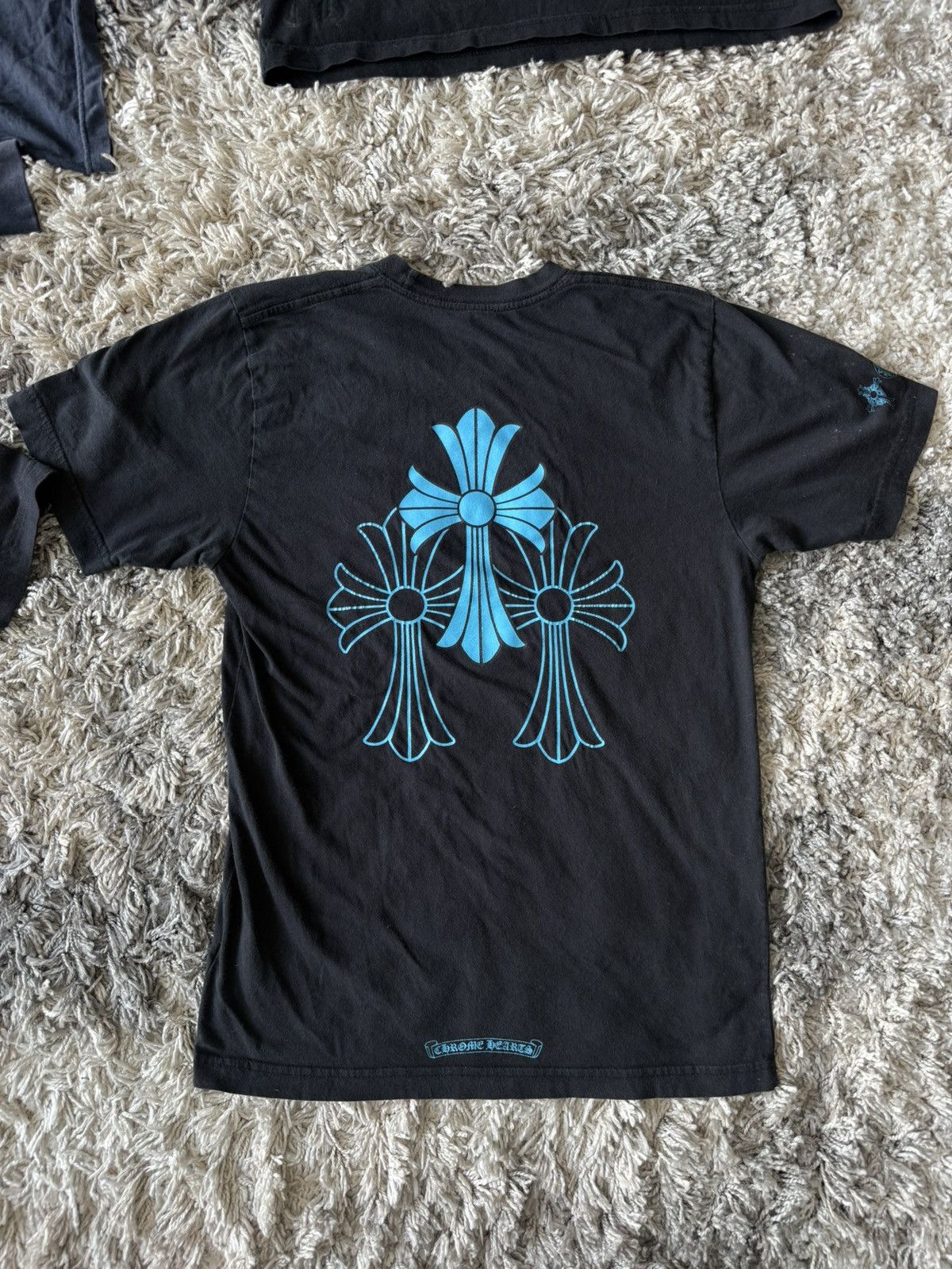 Chrome Hearts Chrome Hearts Blue Triple Cross T-Shirt | Grailed