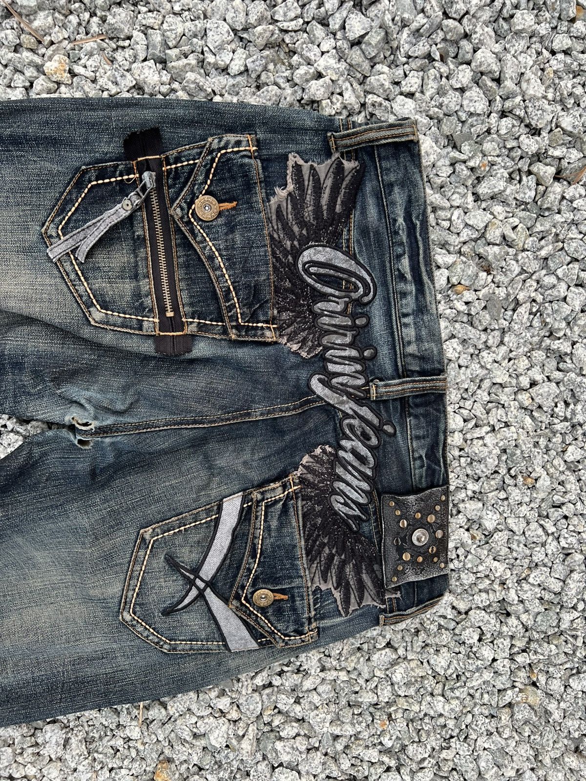 If Six Was Nine Japanese Brand Oririn Claw Jean Size US 35 - 21 Thumbnail