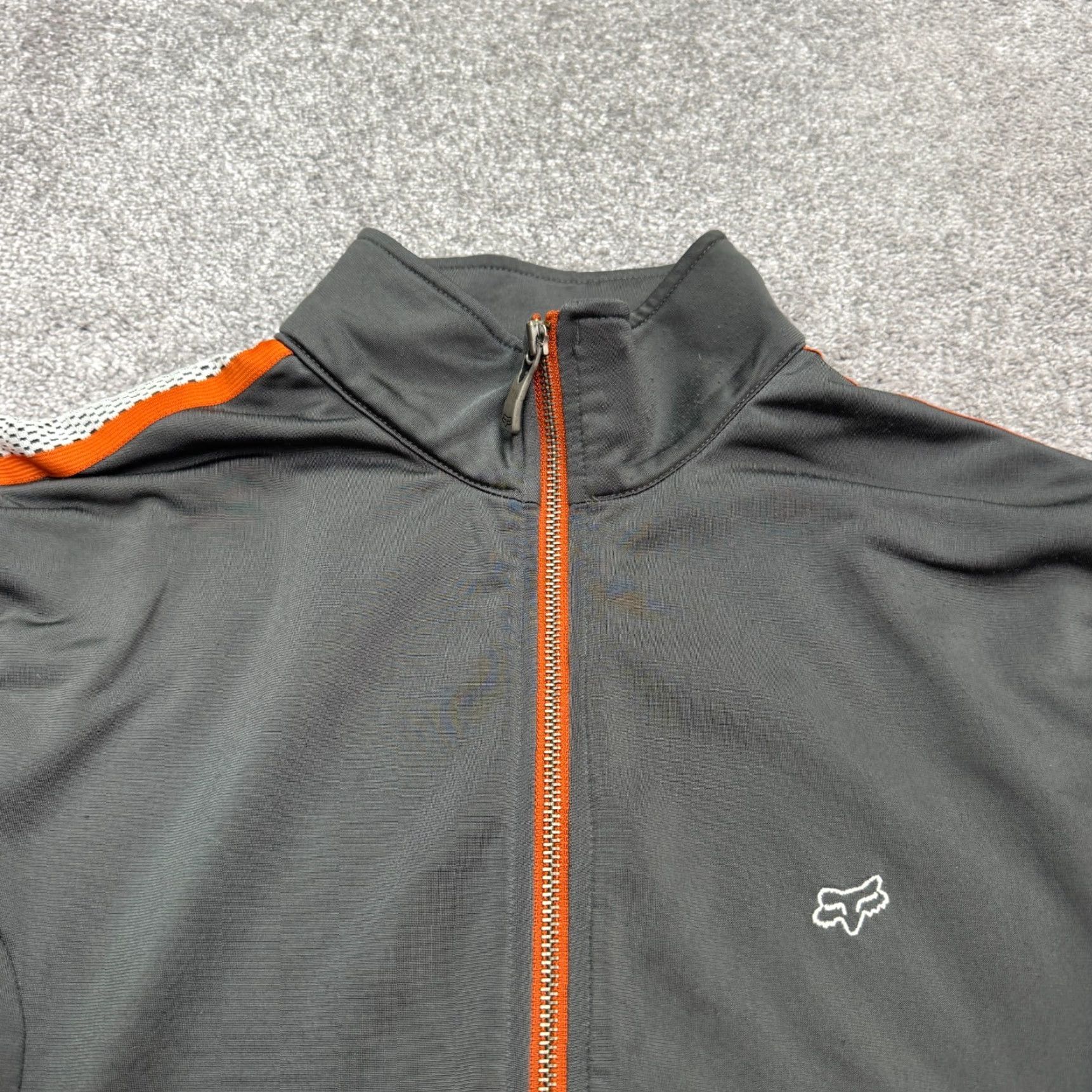 Fox Racing Fox Track Jacket Mens M Gray Orange Trim Full Zip Pockets Activewear Athleisure Sports Jackets Mens Size US M / EU 48-50 / 2 - 3 Thumbnail