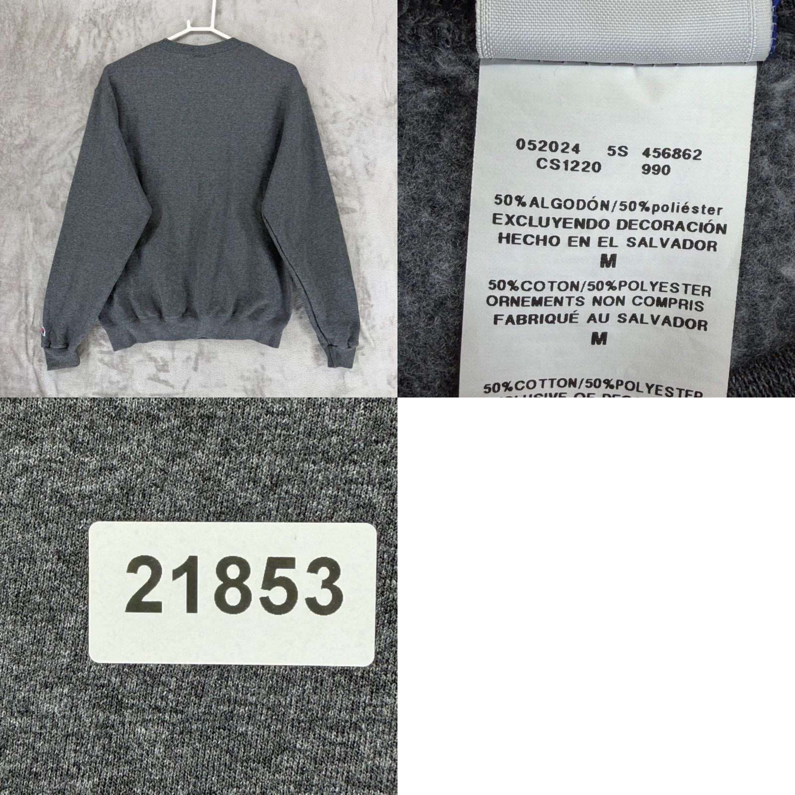Champion Champion Harvard University Sweatshirt Mens M Gray Crewneck Fleece Graphic Print Logo Ivy League, Charcoal Gray, All Seasons Size US M / EU 48-50 / 2 - 8 Thumbnail