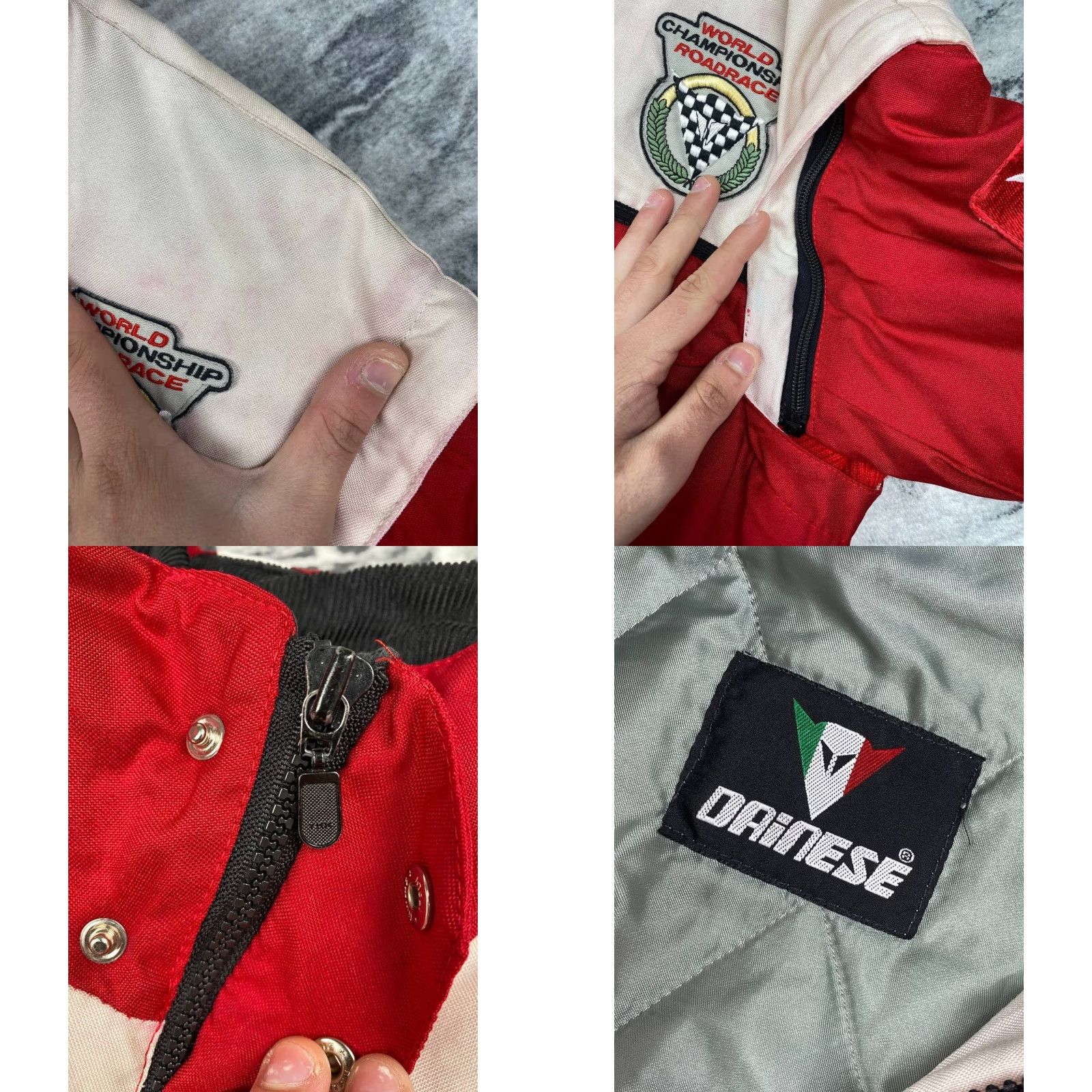 Dainese VINTAGE Dainese World Champion Racing 2 in 1 Bomber Jacket Men Size 48 Red Shirt Jacket Mens Regular 60 68 55 65 Size US M / EU 48-50 / 2 - 8 Thumbnail
