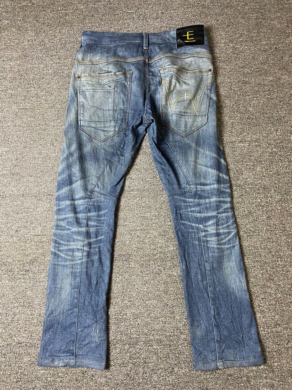 Edwin × Vintage Vintage EDWIN Regular Fit Distressed Denim Jeans (123) Size US 32 / EU 48 - 5 Thumbnail