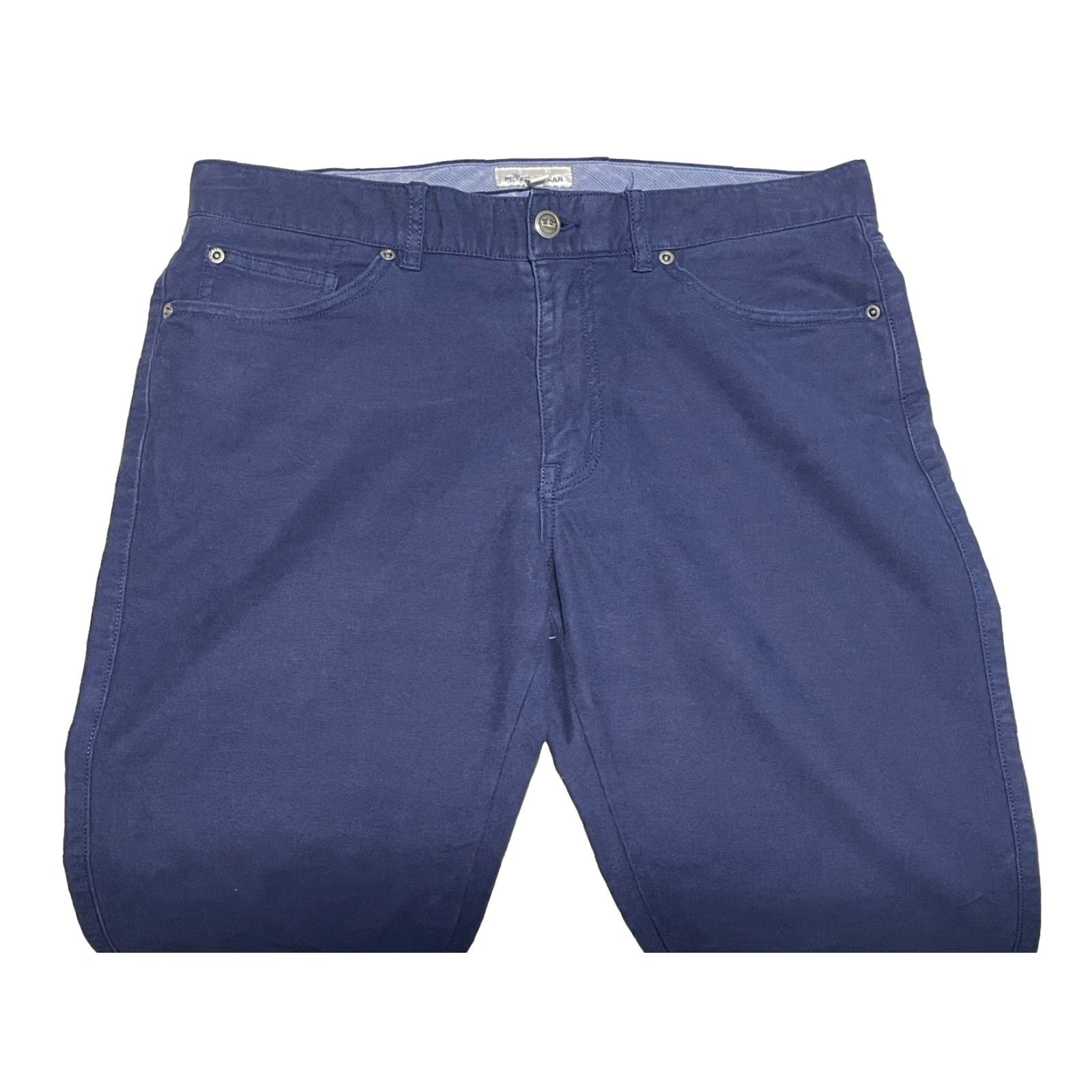 Peter Millar Peter Millar Pants Mens 34x31 Navy Crown Vintage 5-Pocket Canvas Pants Blue 5-Pocket Stretch Classic Preppy Business Casual Mens Size US 34 / EU 50 - 2 Thumbnail