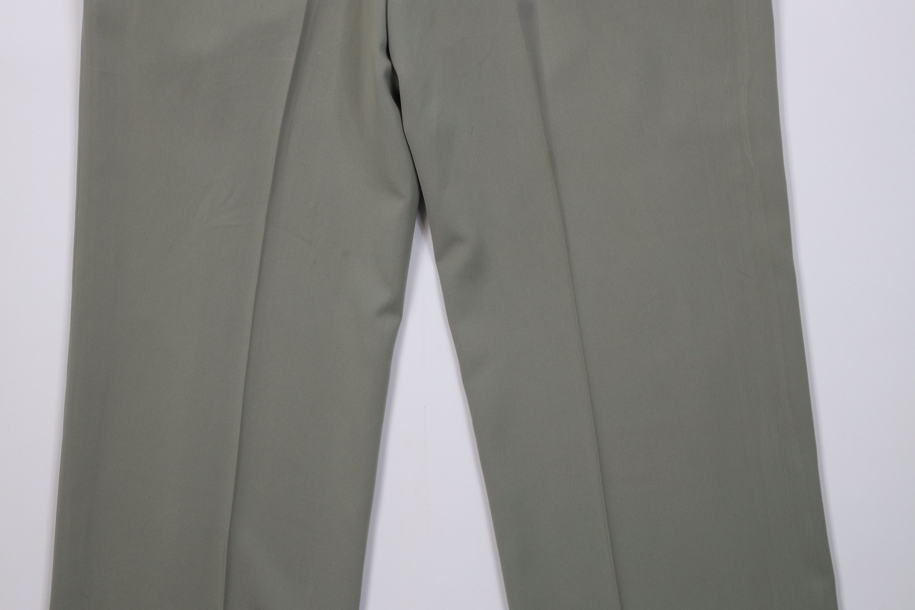 Vintage Vintage 90s Streetwear Knit Wide Leg Chino Pants Light Green Size US 34 / EU 50 - 15 Thumbnail