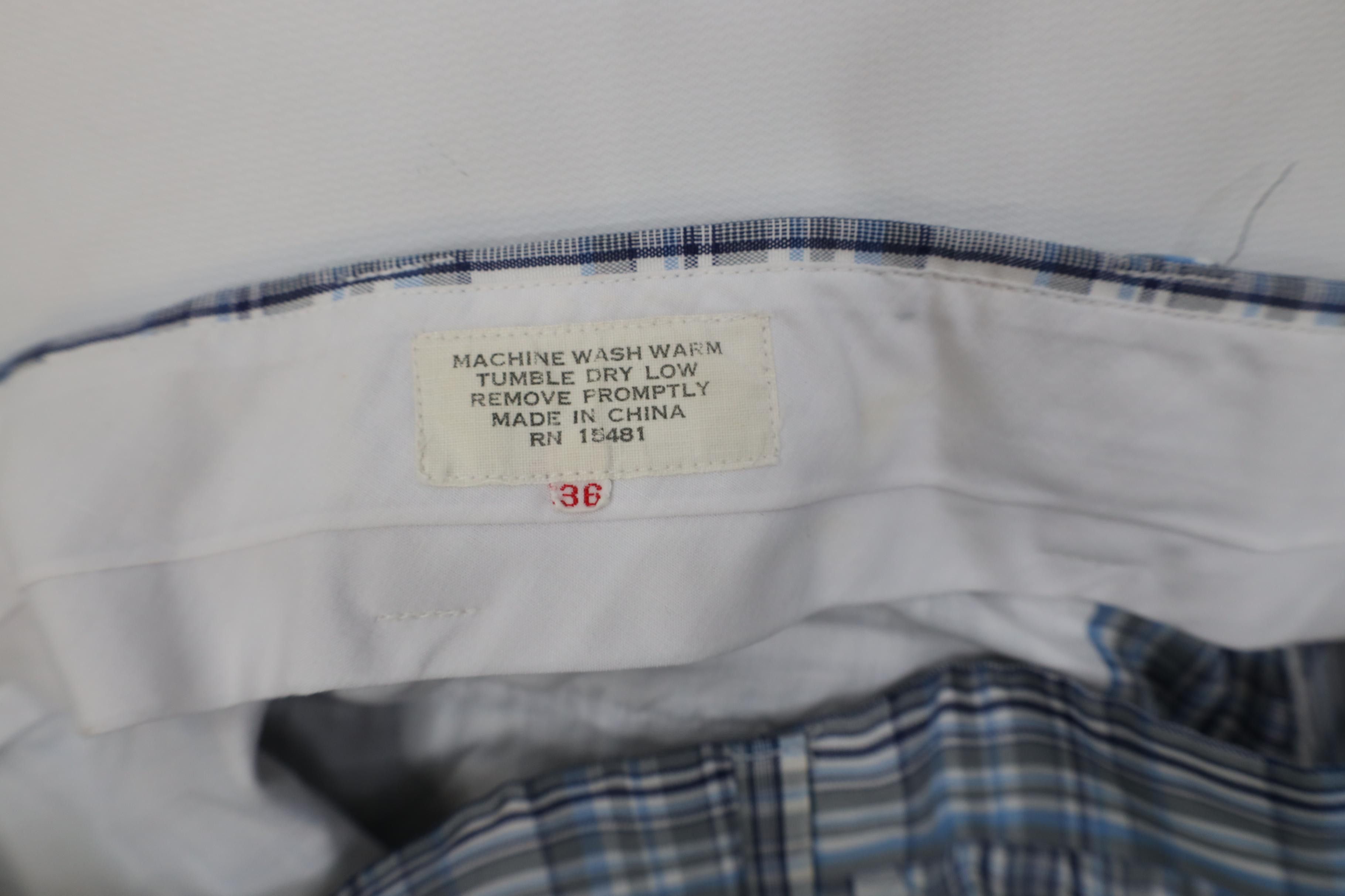 Vintage Vintage 70s Streetwear Above Knee Madras Plaid Chino Shorts Size US 36 / EU 52 - 8 Thumbnail