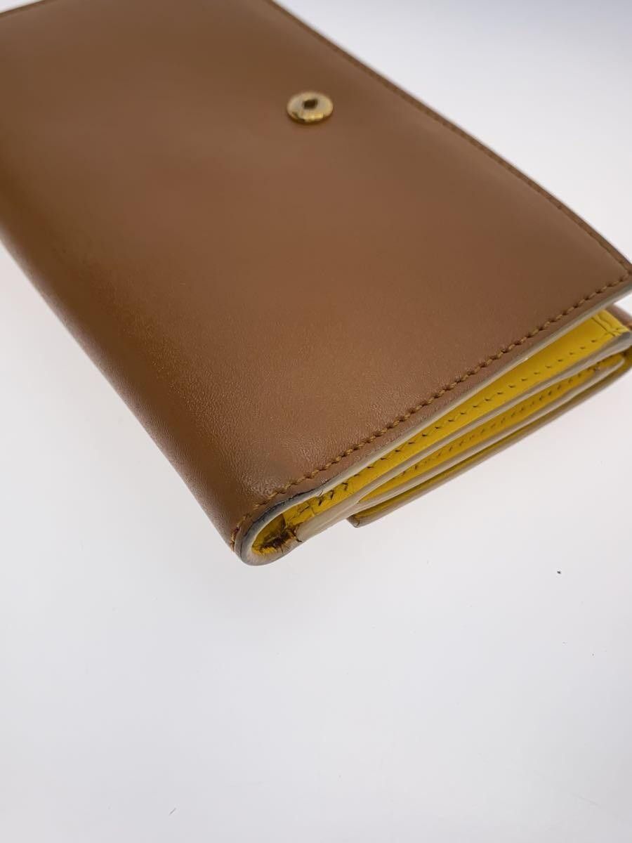 Fendi Fendi Visorway Leather Bi-Fold Wallet Camel Size ONE SIZE - 7 Thumbnail