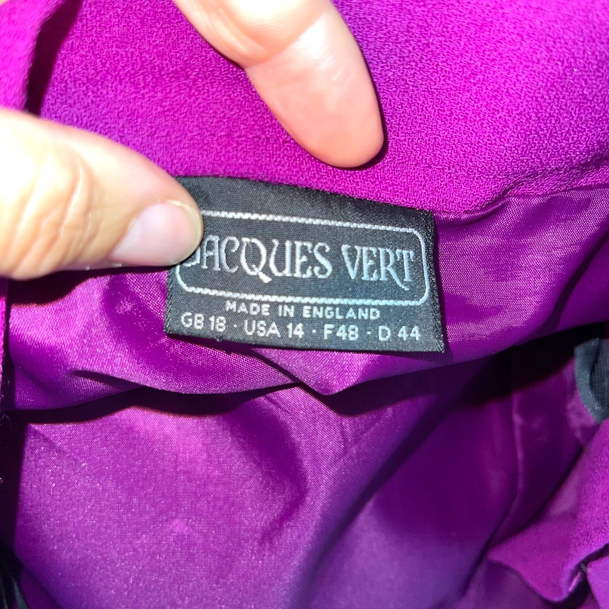Vintage Jacques Vert Vintage Womens Skirt Size 14 Purple Crepe Size 36" / US 14 / IT 50 - 4 Thumbnail