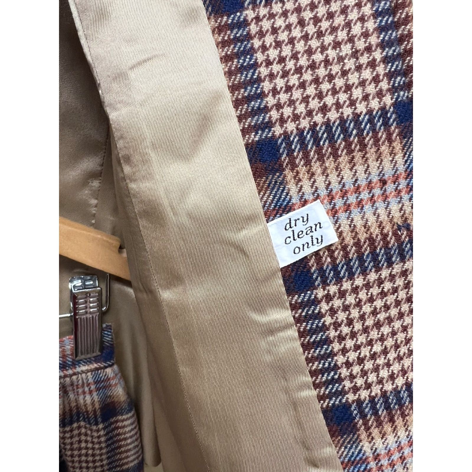 Pendleton VINTAGE Pendleton Wool Plaid Skirt Jacket Suit Sz 11/12 Women 70s Mint Knit 2 Piece Size 32" / US 10 / IT 46 - 7 Thumbnail