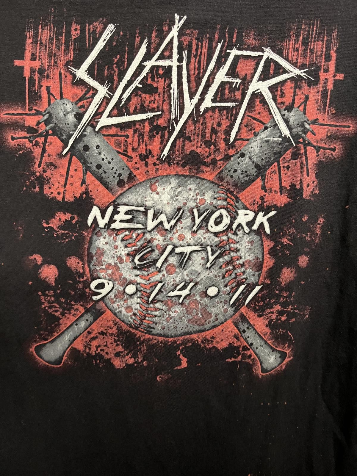 Designer Slayer Skull 666 T-shirt Tour New York City 9-14 2011 XL Size US XL / EU 56 / 4 - 5 Thumbnail