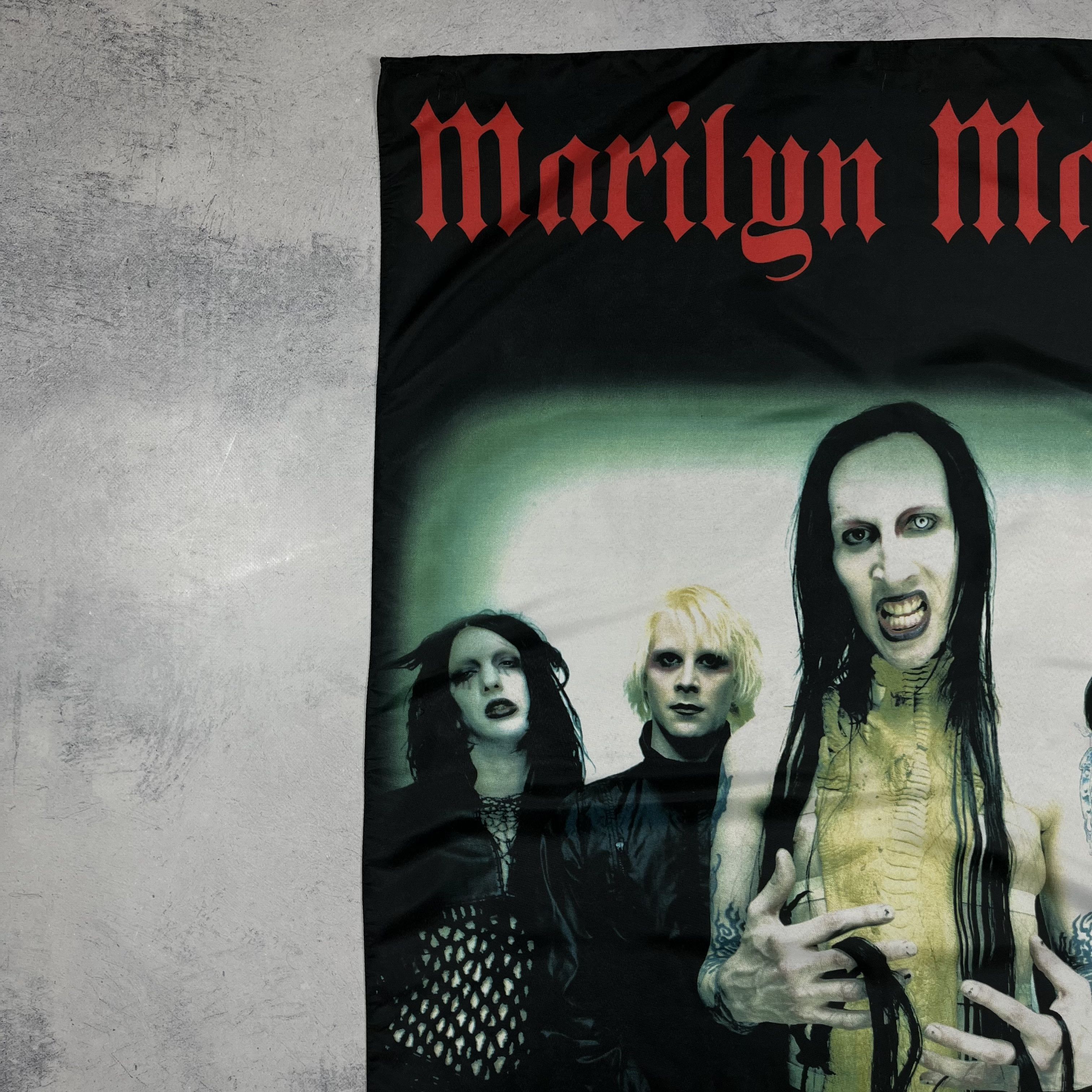 Band Tees Vintage Marilyn Manson Rock Band Poster Flag Tapestry 2001 Size ONE SIZE - 3 Thumbnail