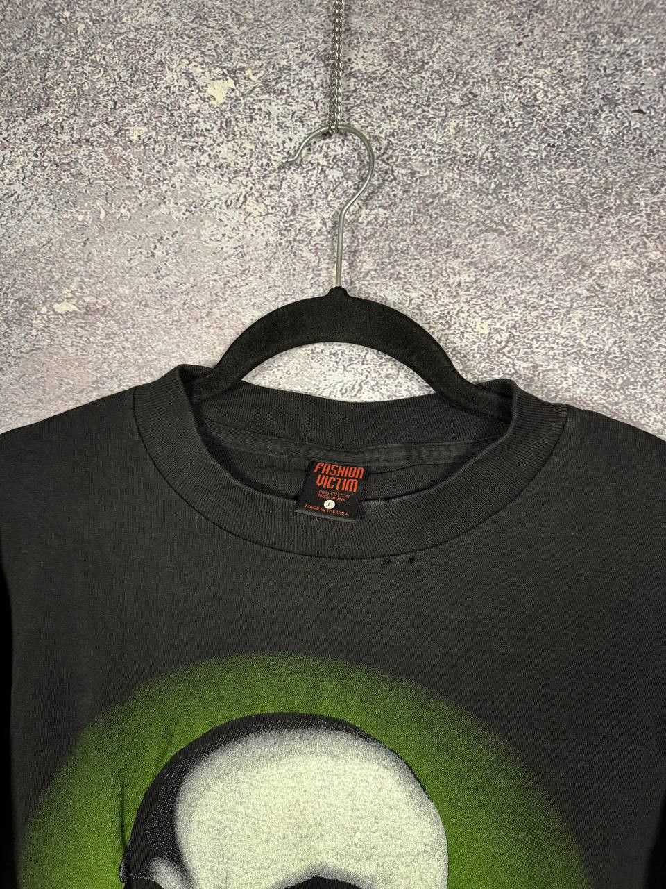 Fashion Victim 90s Vintage Fashion Victim Single Stitch Green Alien Graphic Size US L / EU 52-54 / 3 - 5 Thumbnail