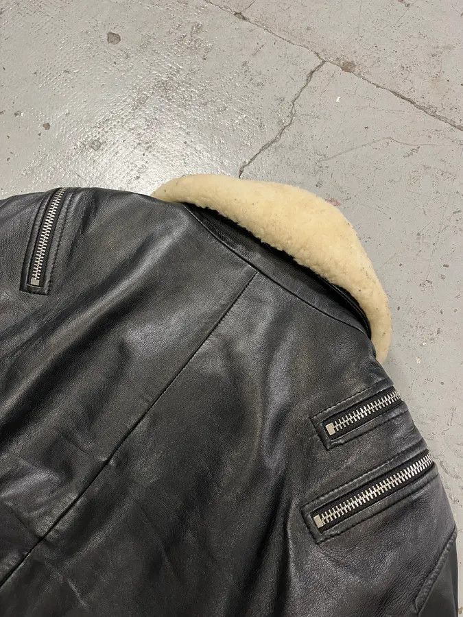 Diesel FW2017 Diesel Multi Zip Shearling Collar Black Leather Jacket Size US L / EU 52-54 / 3 - 8 Thumbnail