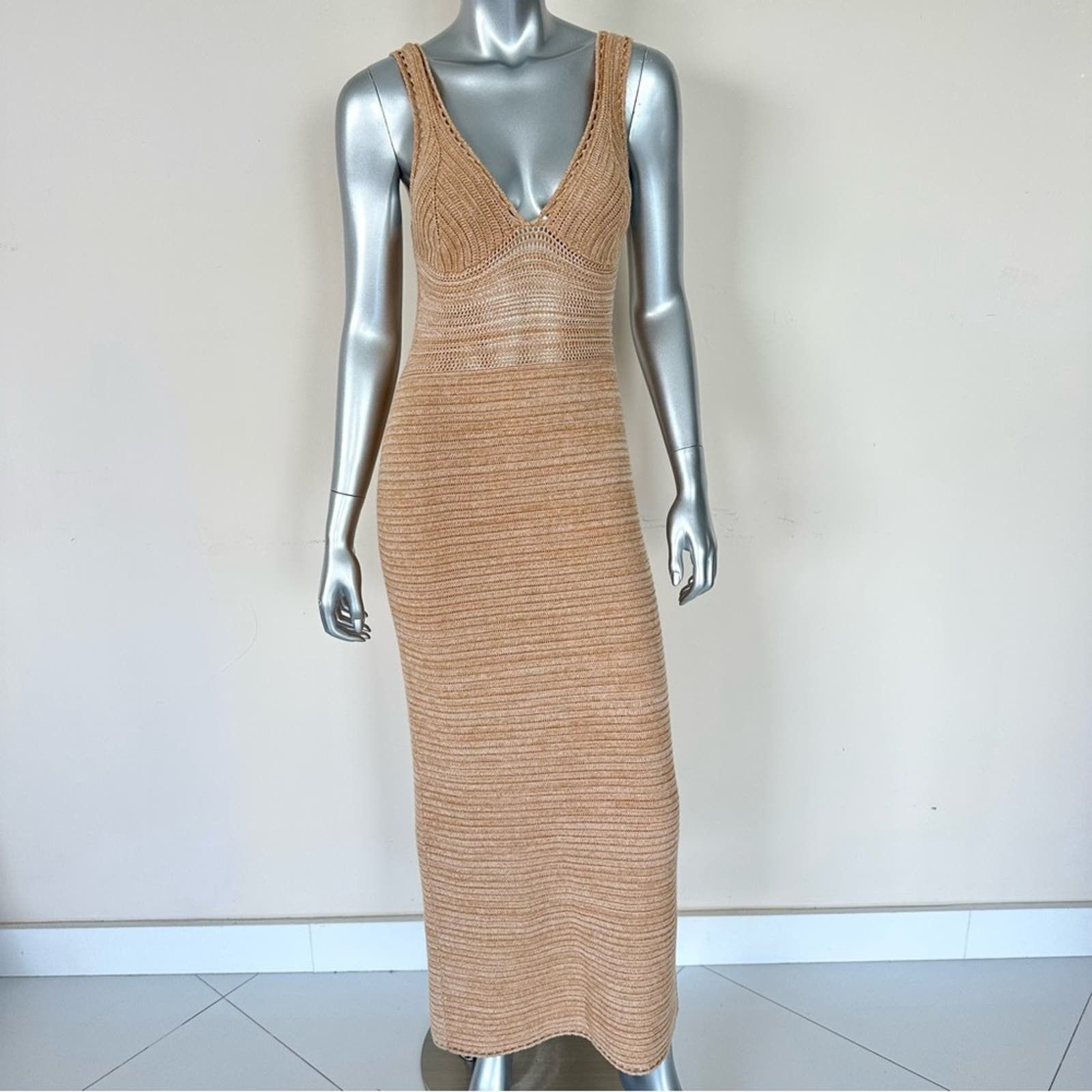 image of New!!! Torn By Ronny Kobo Women Dress Size M Retail 370$ in Cream