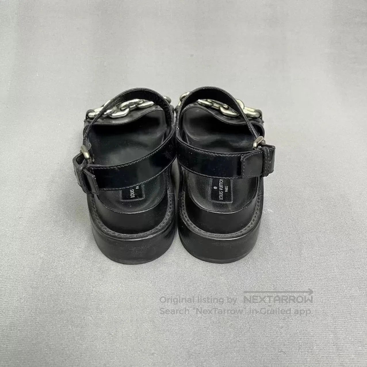 Louis Vuitton Louis Vuitton Black Chain Monogram Sandals. Size US 6 / IT 36 - 4 Thumbnail