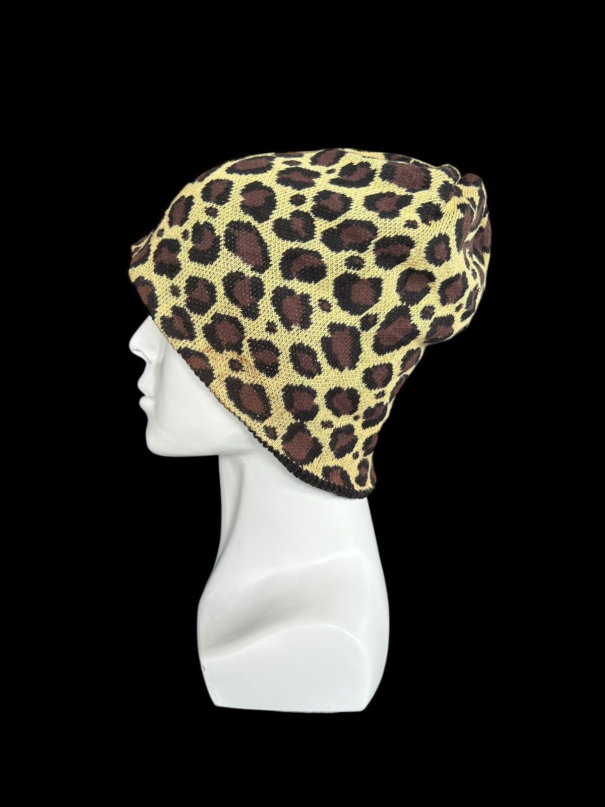 Japanese Brand × Kapital × Vintage Leopard Japanese Brand Reversible big Beanie Hats Rare🎌☠️☠️ Size ONE SIZE - 6 Thumbnail