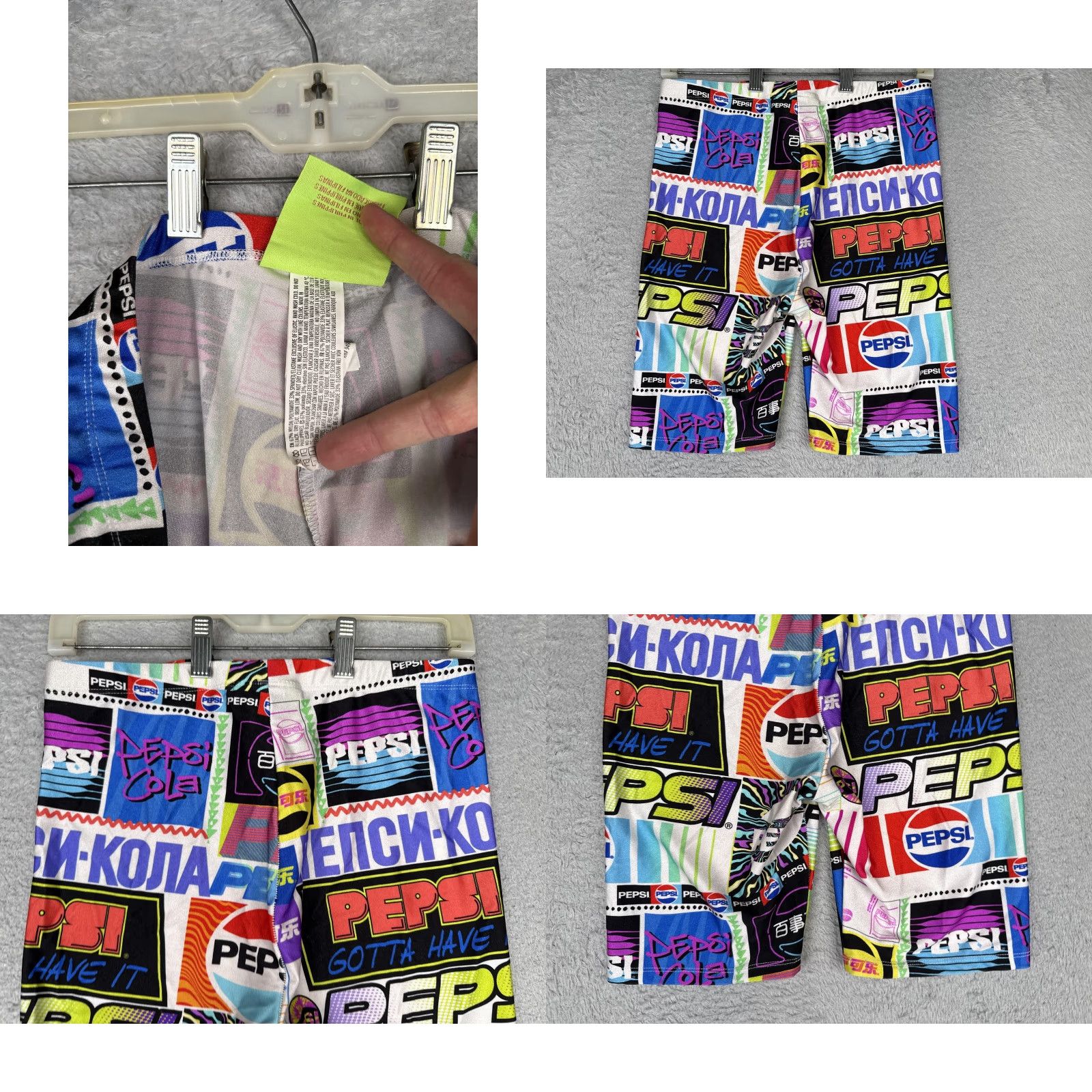 Forever 21 FOREVER 21 Pepsi Biker Shorts Womens Medium Multicolor Logo Print Activewear Size 32" / US 10 / IT 46 - 9 Thumbnail