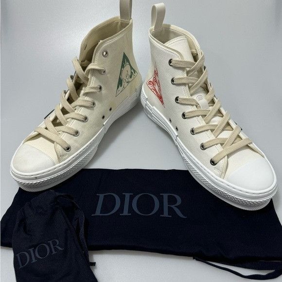 Dior Dior B23 High Top Sneakers AsteroDior White Men’s EU 41/US 8 Size US 8 / EU 41 - 2 Thumbnail