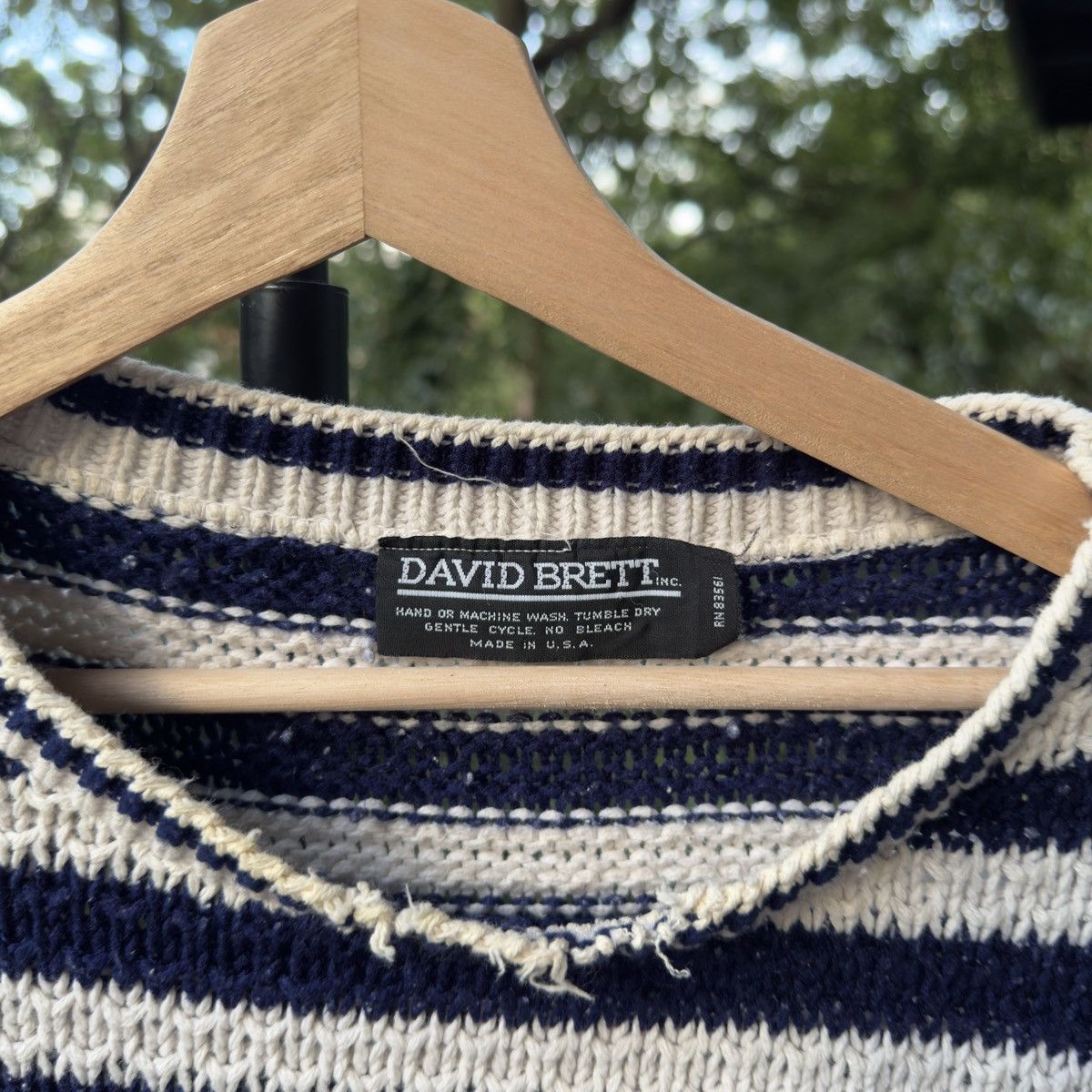 Vintage Thrashed Faded Distressed Striped Knit Sweater ERD Grunge Size US XL / EU 56 / 4 - 4 Thumbnail