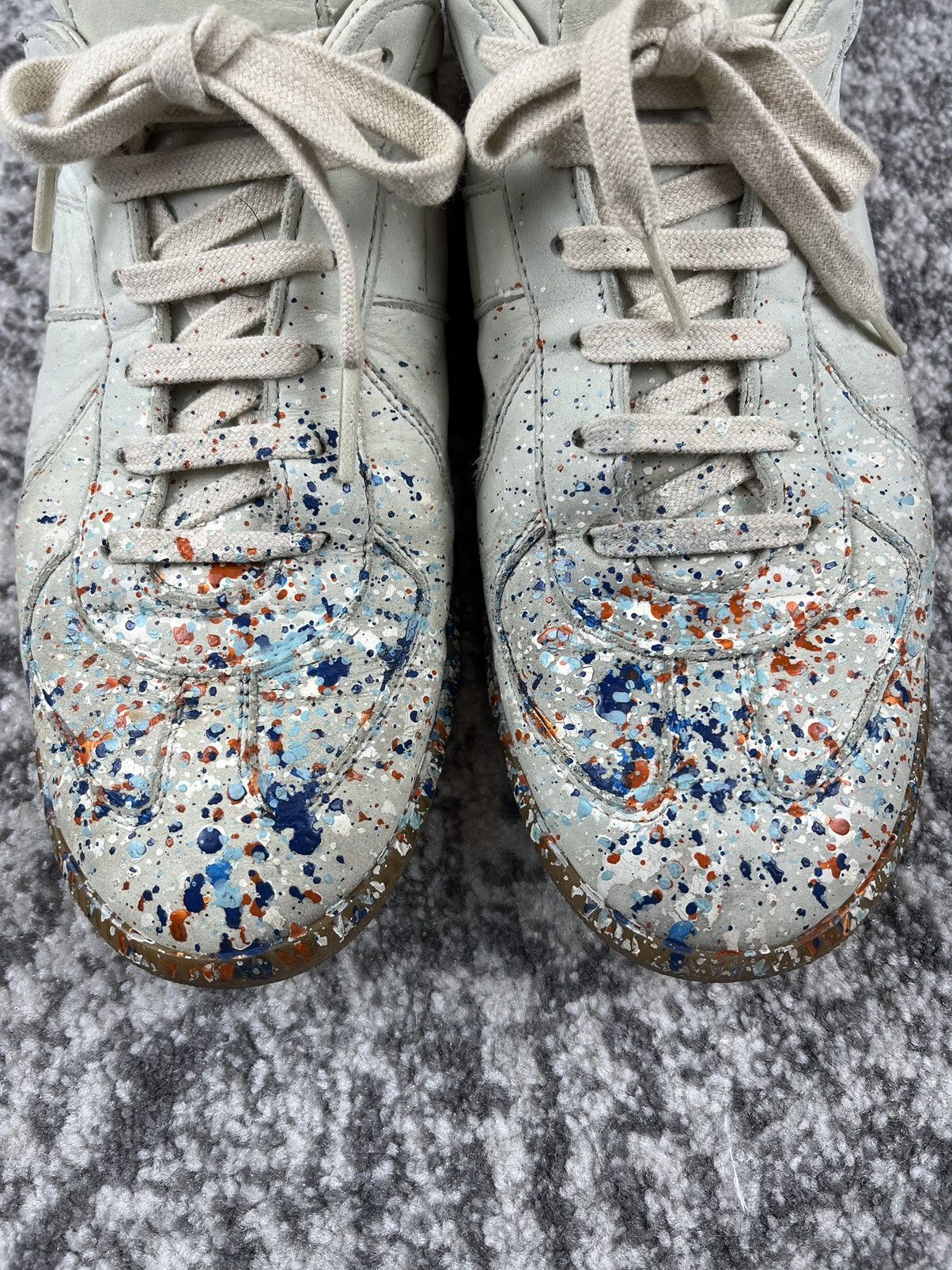 Maison Margiela RARE Maison Margiela Paint Splatter GAT Sneakers, Size 41 Size US 8 / EU 41 - 8 Thumbnail
