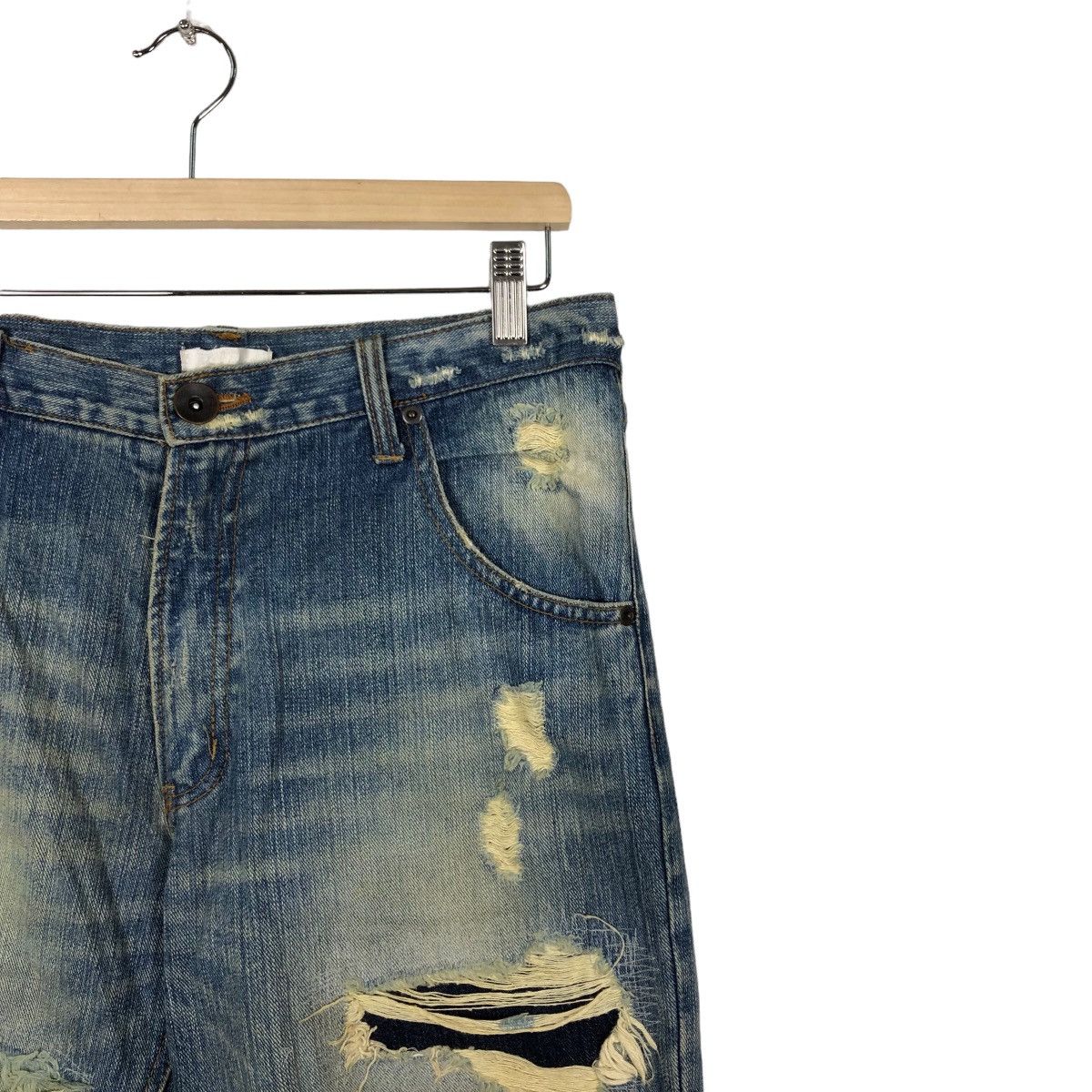 Hysteric Glamour 🔥Rare Distressed Denim Jeans Straight Cut Hysteric Glamour Size US 32 / EU 48 - 6 Thumbnail