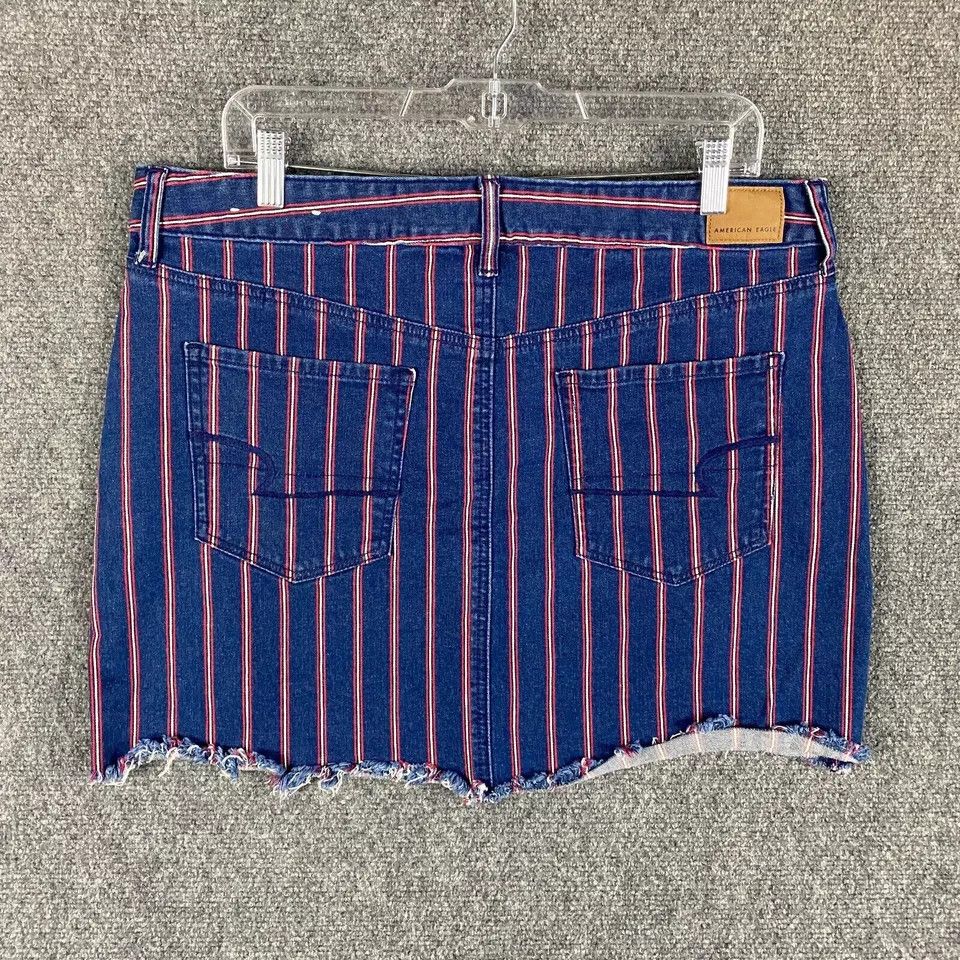 American Eagle Outfitters American Eagle Skirt Women's 16 Regular Hi-Rise Mini Striped Size 38" / US 16 / IT 52 - 4 Thumbnail
