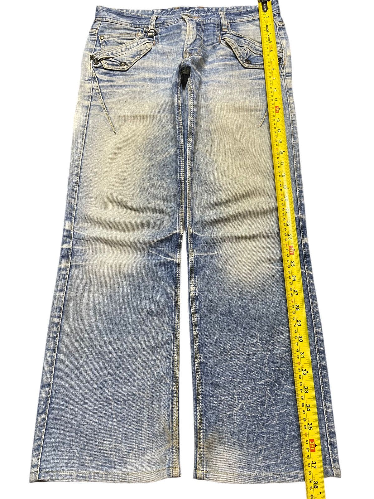 Nicole Club Vintage Nicole Club Mud Wash Faded Whisker Style Loose Jeans Size US 32 / EU 48 - 12 Thumbnail