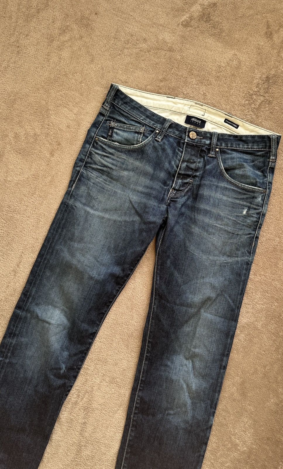 Vintage Armani Y2K Washed Slim Fit Jean grunge punk balenciaga gucci Size US 32 / EU 48 - 4 Thumbnail