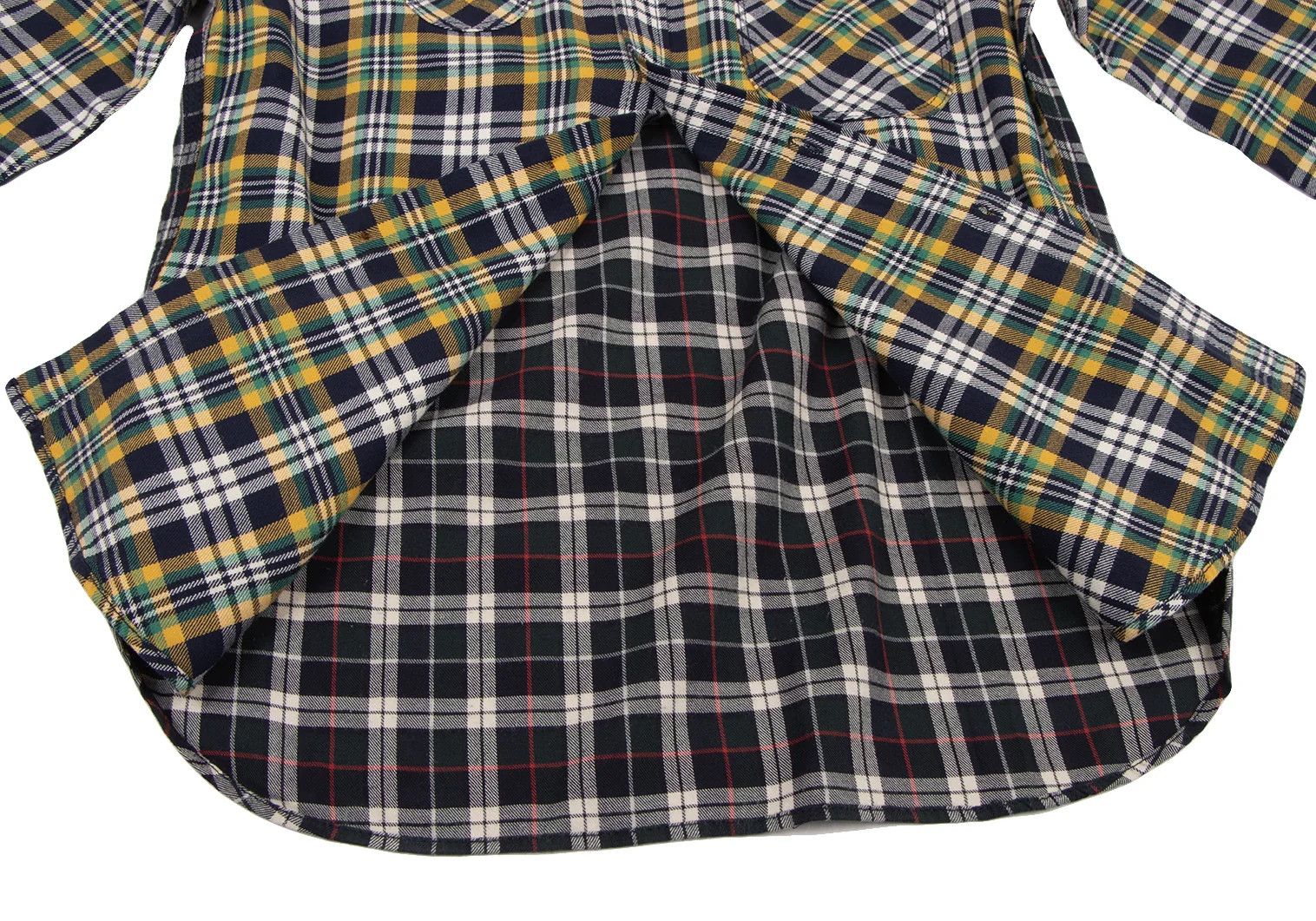 Junya Watanabe Checkered Flannel Shirt in Yellow and Navy, Size XS Size US XS / EU 42 / 0 - 13 Thumbnail