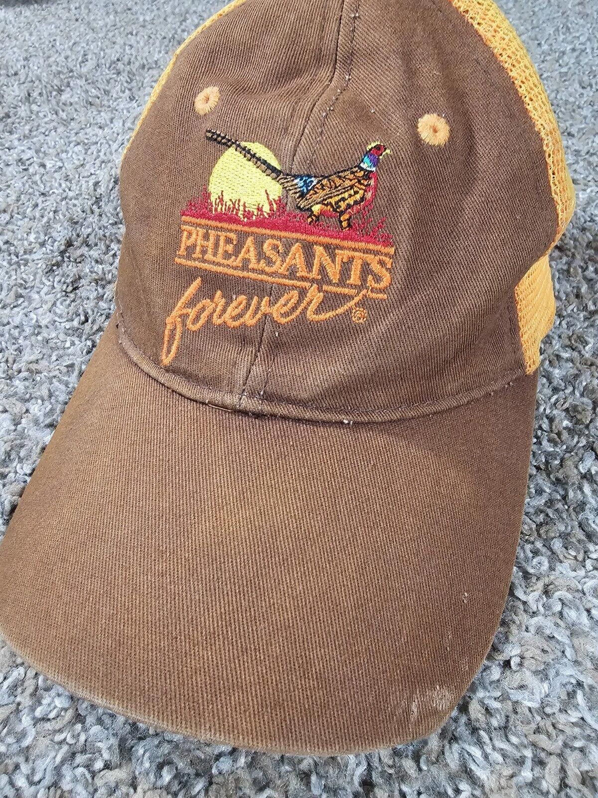 Designer Pheasants Forever Jager Trucker Hat Strapback Orange Brown Size ONE SIZE - 3 Thumbnail