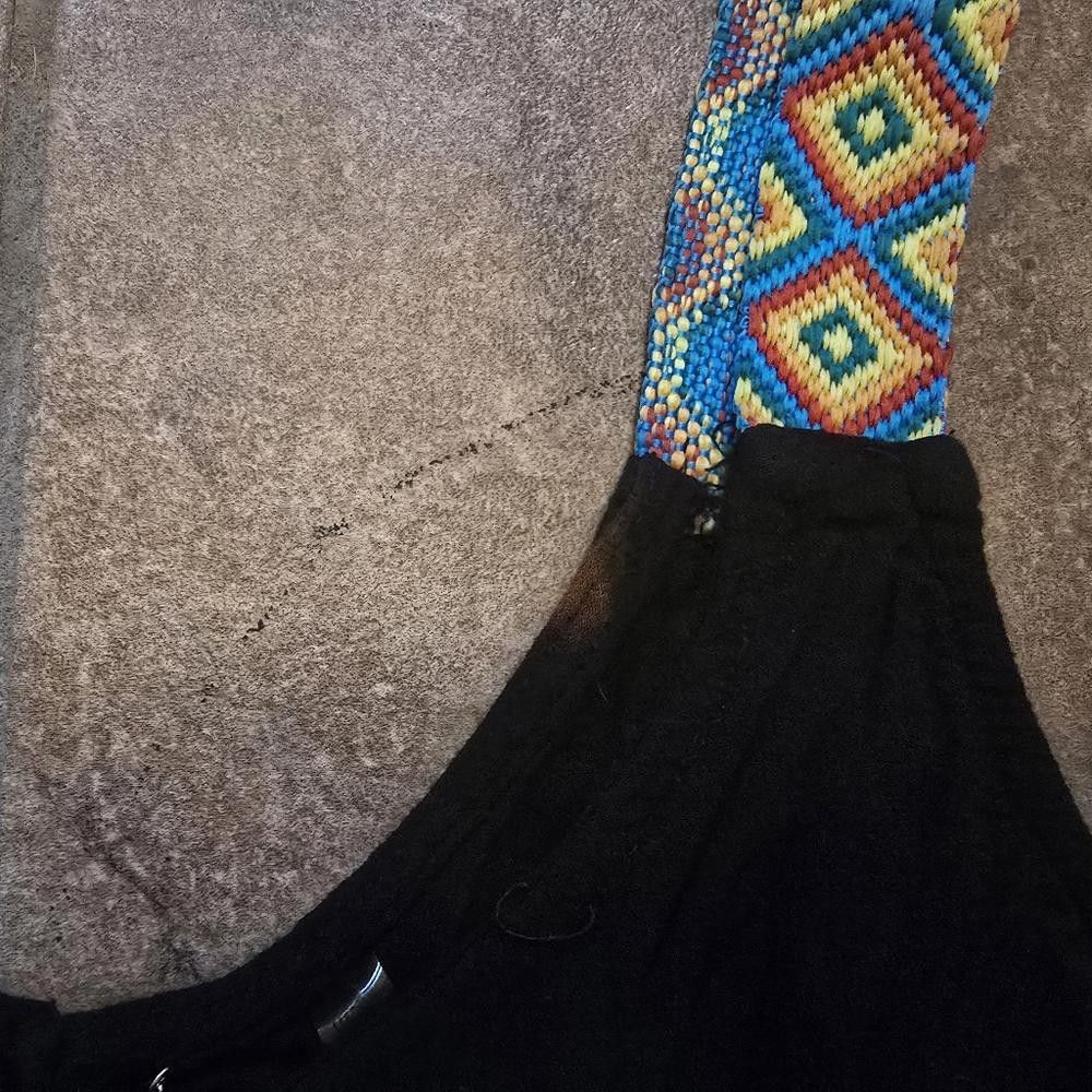 Designer Black Colorful Strapped Flowy Tank Size S / US 4 / IT 40 - 2 Thumbnail
