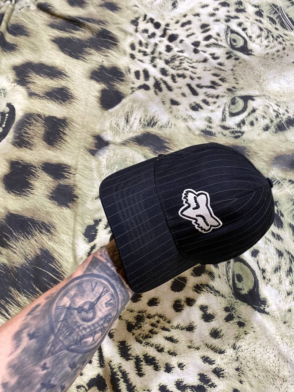 Fox Racing Hats big logo Vintage Cap black striped Y2K Fox Racing Size ONE SIZE - 5 Thumbnail