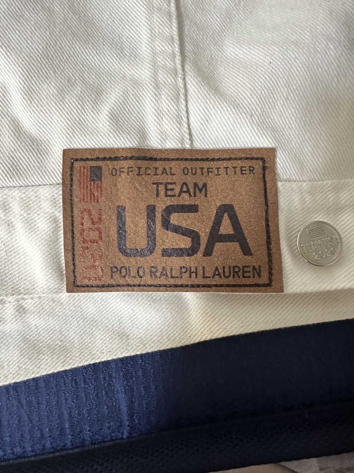Polo Ralph Lauren POLO White Denim Official TEAM USA (2020) Olympic Jacket Size US L / EU 52-54 / 3 - 4 Thumbnail