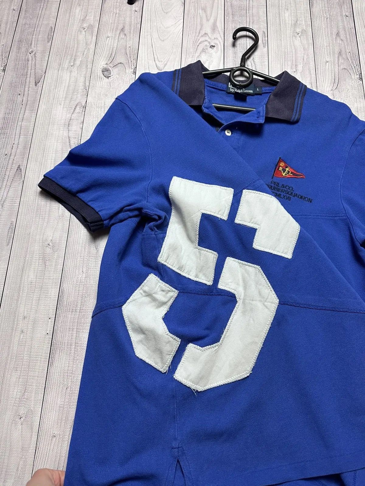 Polo Ralph Lauren Vintage Polo Ralph Lauren shirt L big logo number 5 Size US L / EU 52-54 / 3 - 5 Thumbnail